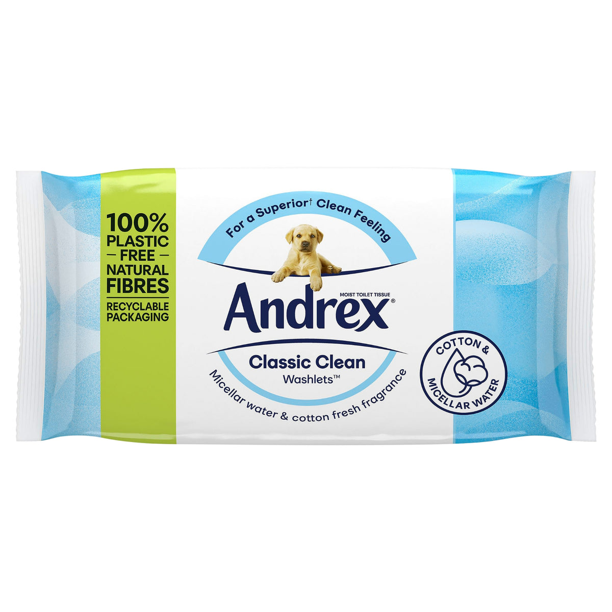 Andrex Washlets Hygiene Wipes Classic Clean Pack of 36 Wipes