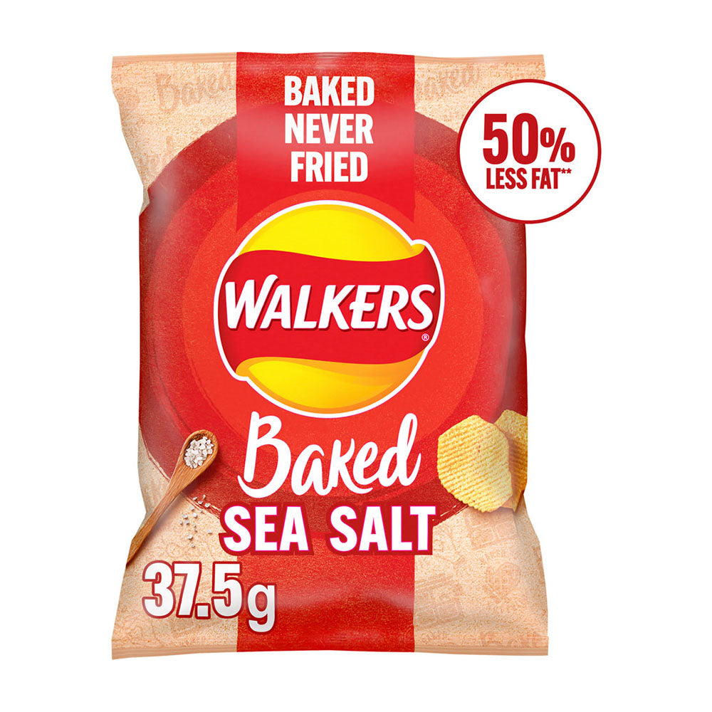 Walkers Baked Sea Salt Potato Crisps 37.5g (Box of 32) BEST BEFORE - 08/11/25