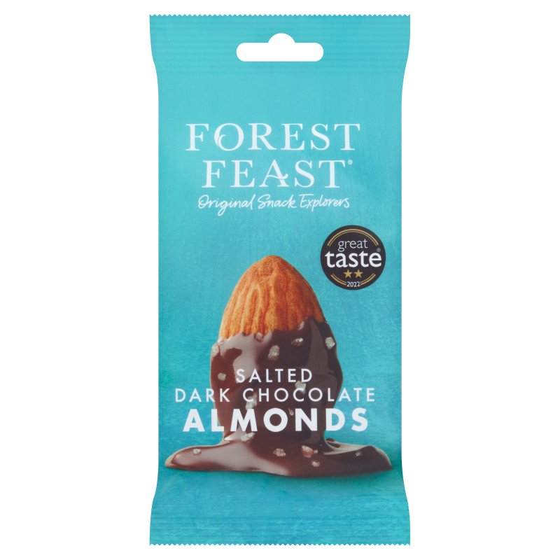 Forest Feast Salted Dark Chocolate Almonds – 40g (Pack of 12)