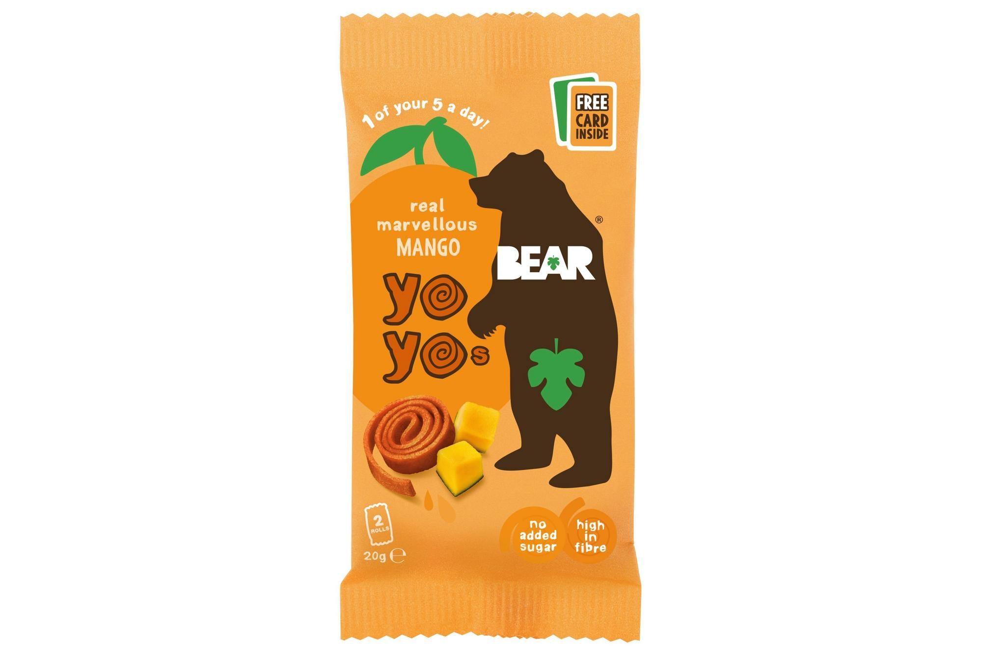 Bear Fruit Yoyos Mango 20g (18 Pack) - Vending Superstore