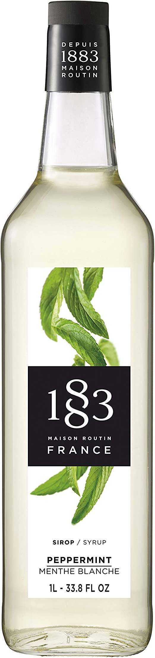 1883 Maison Routin Syrup - 1 Litre Plastic Bottle - Peppermint Flavour - Vending Superstore