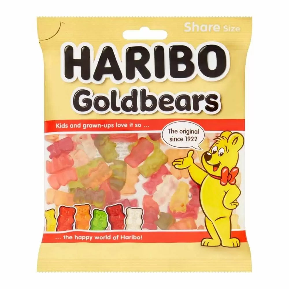 Haribo Gold Bears Bag - 160g - Sweet Bags  (Pack of 12)