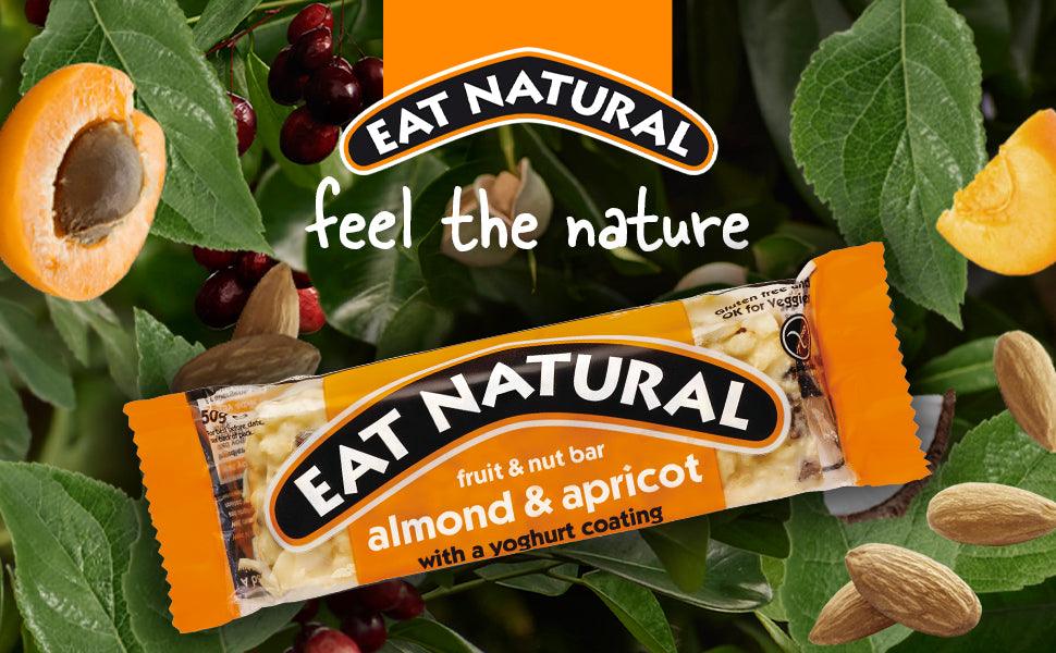 Eat Natural - Fruit & Nut Bar - Almond & Apricot With A Yogurt Coating x 12 - Vending Superstore