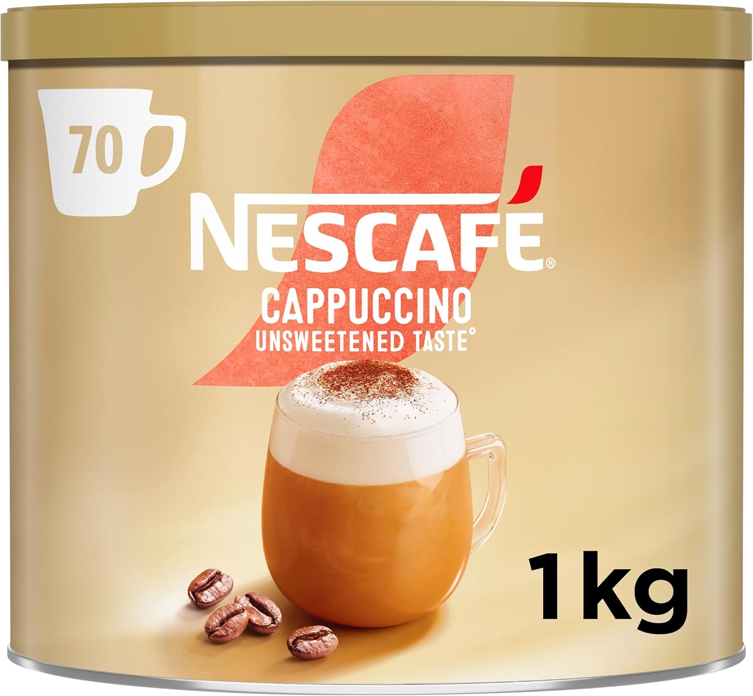 Nescafe Cappuccino Unsweetened Taste: Coffee Tin 1kg – Vending