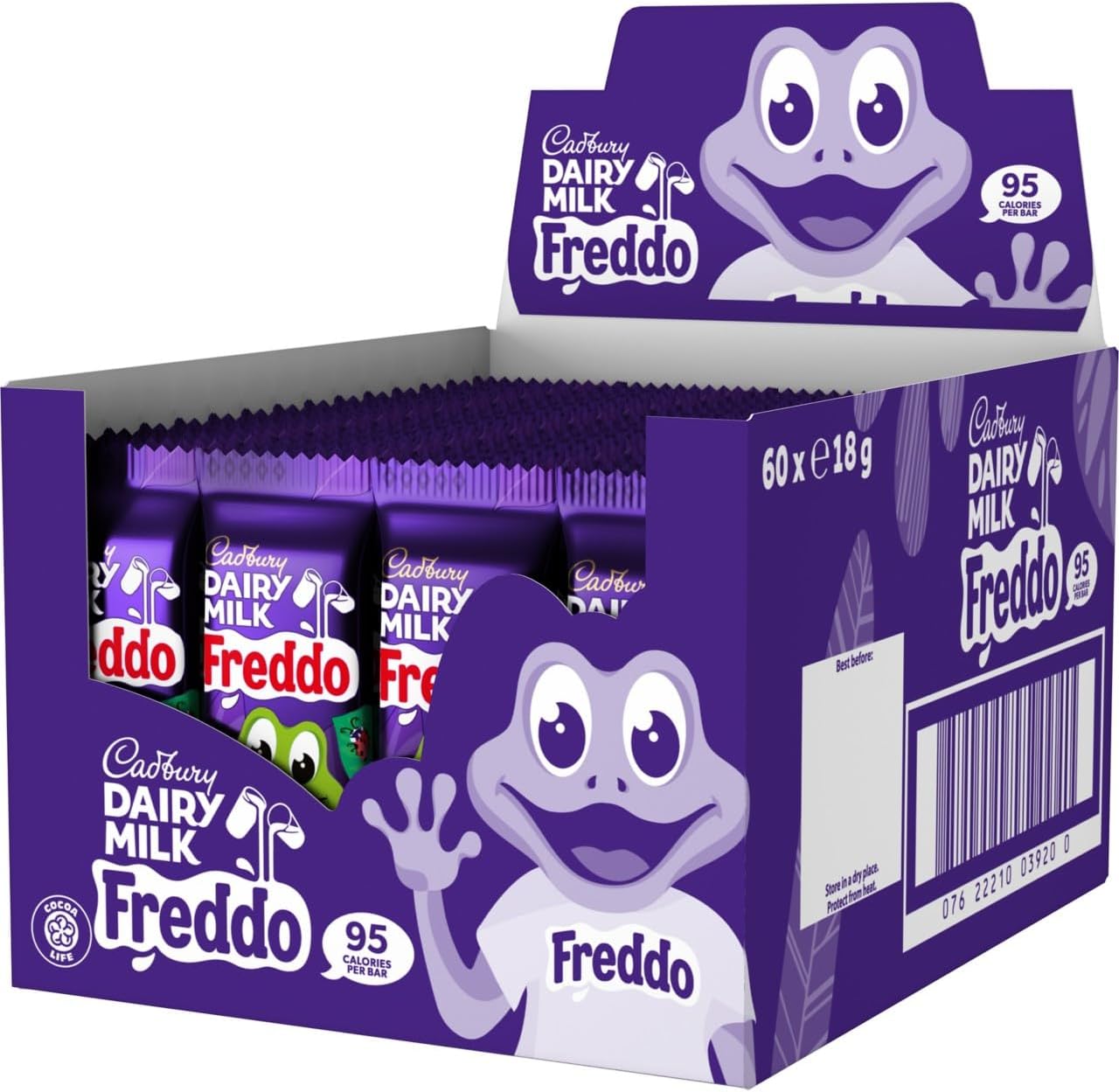 Cadbury Dairy Milk Freddo Chocolate Bars - 18g (Box of 60)