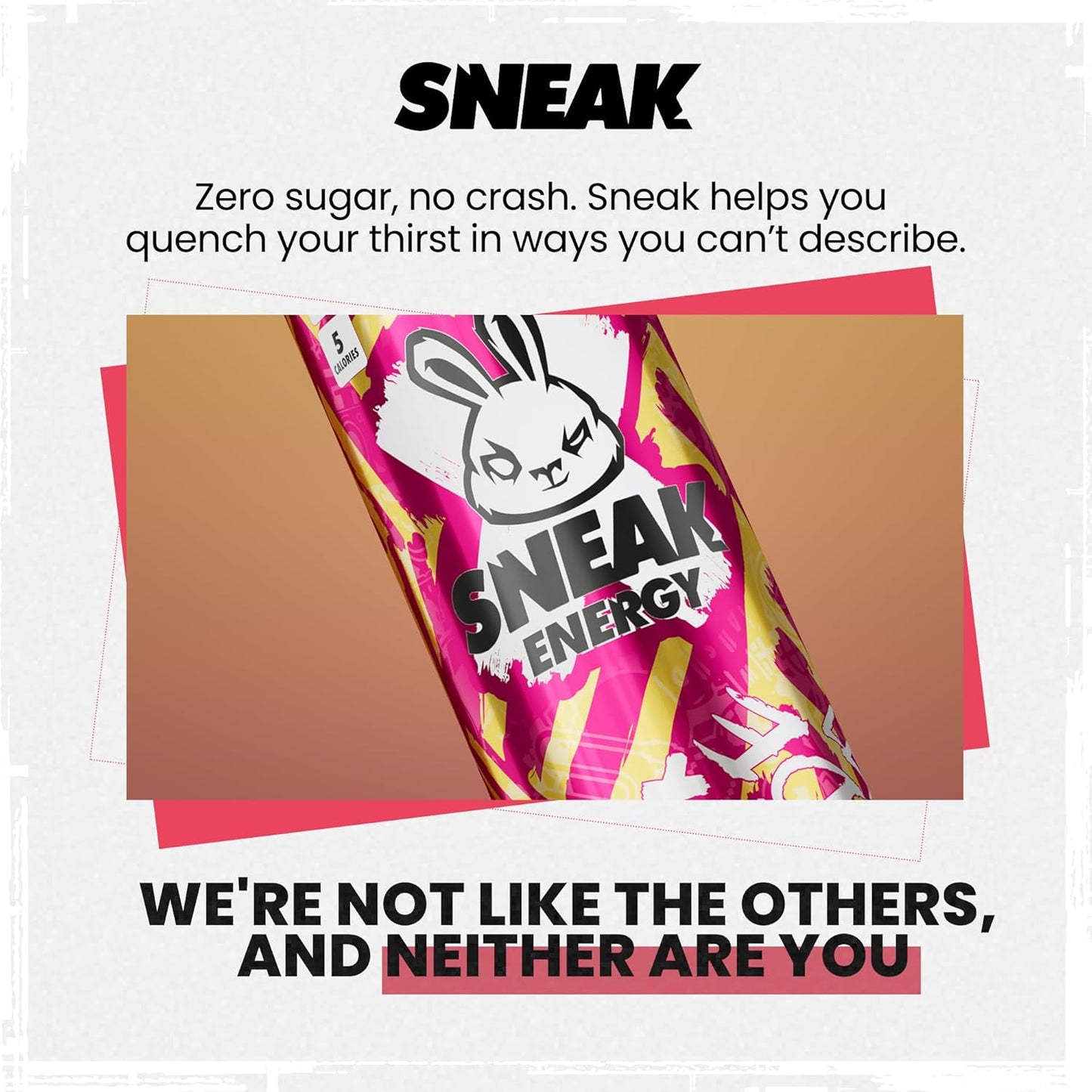 Sneak Energy Raspberry Lemonade 500ml (Pack of 12)