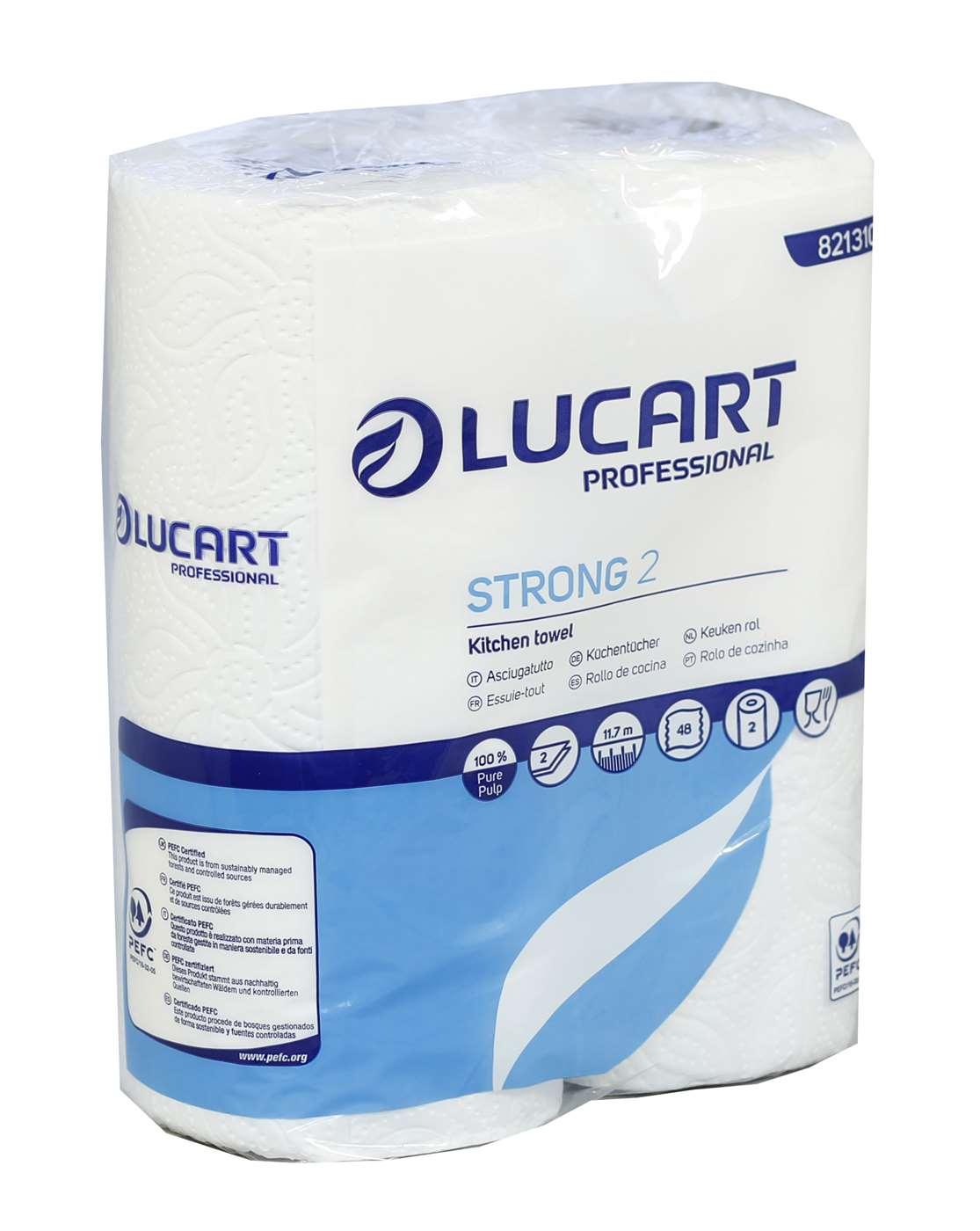Strong Lucart 2ply Kitchen Rolls - (Twin Pack) - (48 Sheets) - Vending Superstore