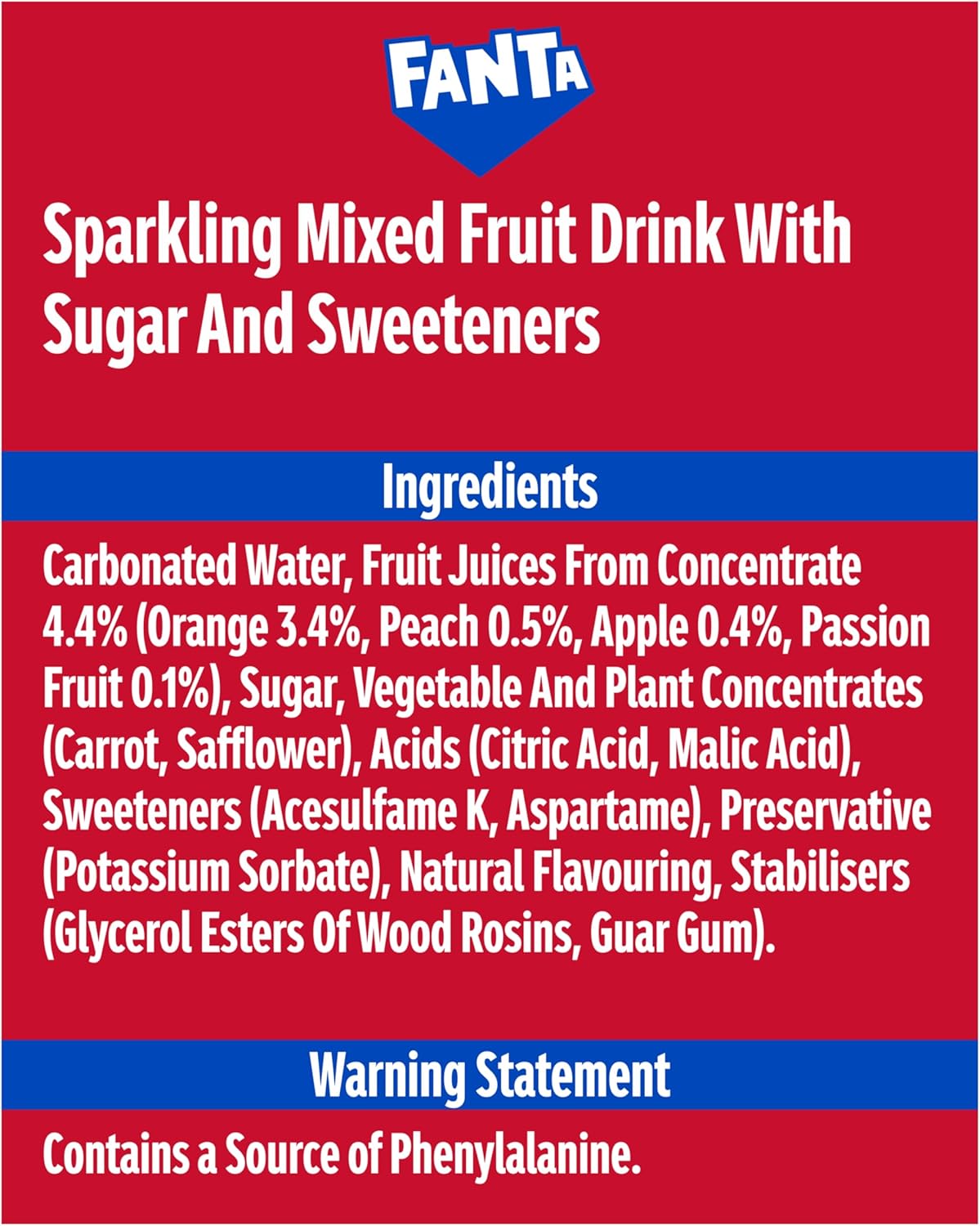 Fanta Fruit Twist Cans - 330ml (Pack of 24)