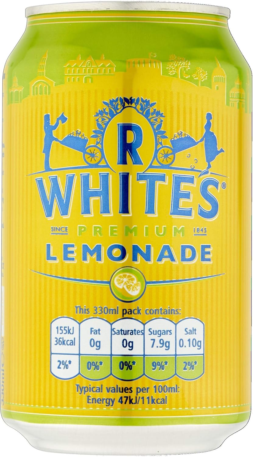 R Whites Lemonade Cans - 330ml (Pack of 24)