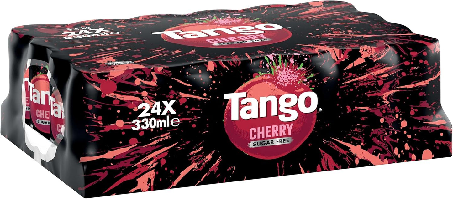 Tango Cherry Sugar Free: Soft Drink Cans - 330ml (Pack of 24)