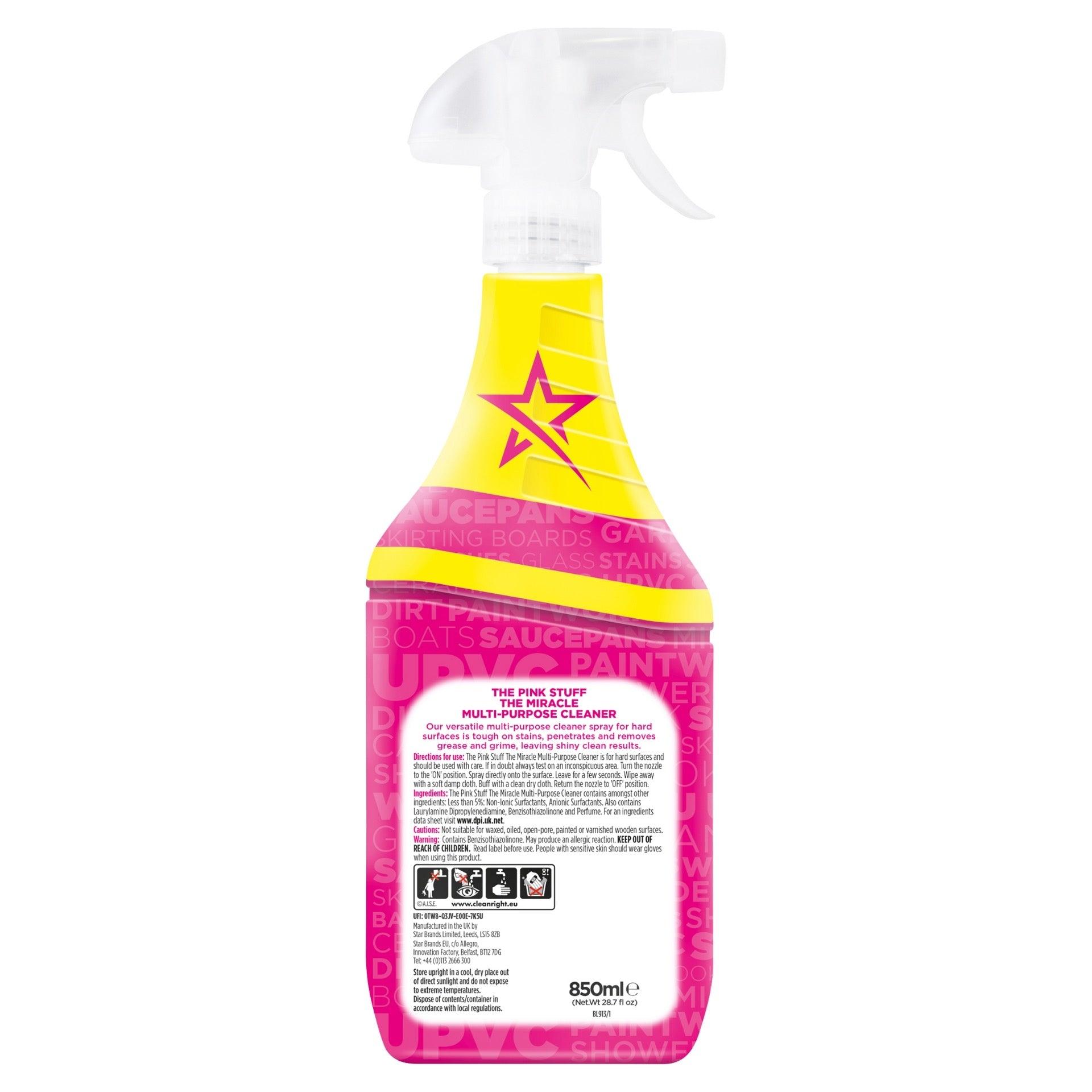 Stardrops The Pink Stuff Miracle Multi Purpose Cleaning Spray 850ml - Vending Superstore
