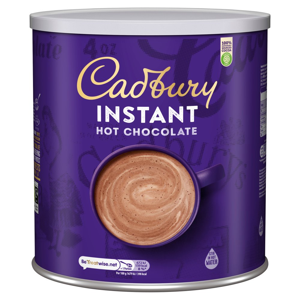 Cadbury Original Instant Drinking Hot Chocolate Large Tub 2kg (Add Hot Water)