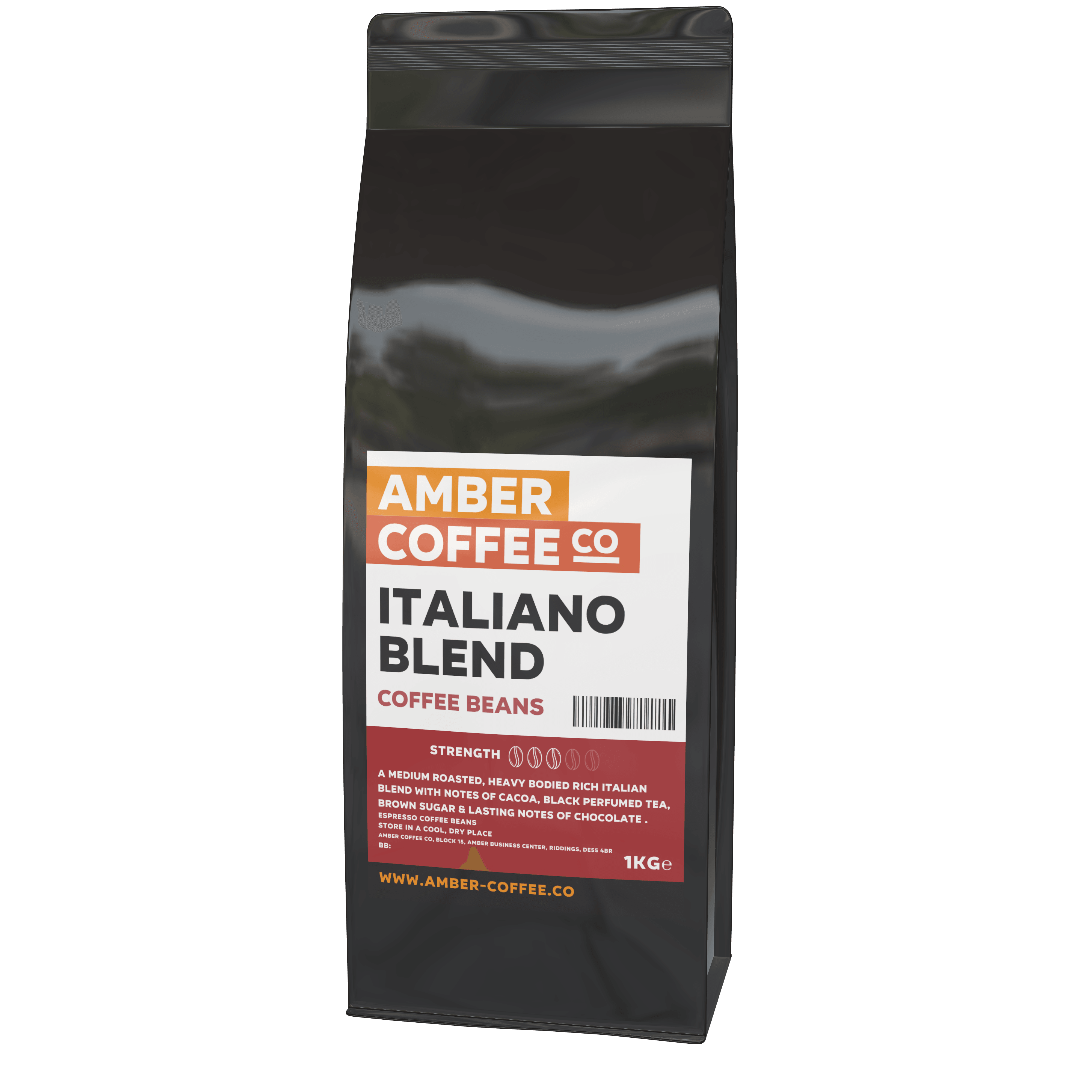 Amber Coffee Co - Italiano Blend - Premium Coffee Beans (Full Case or 1KG Bags) - Vending Superstore