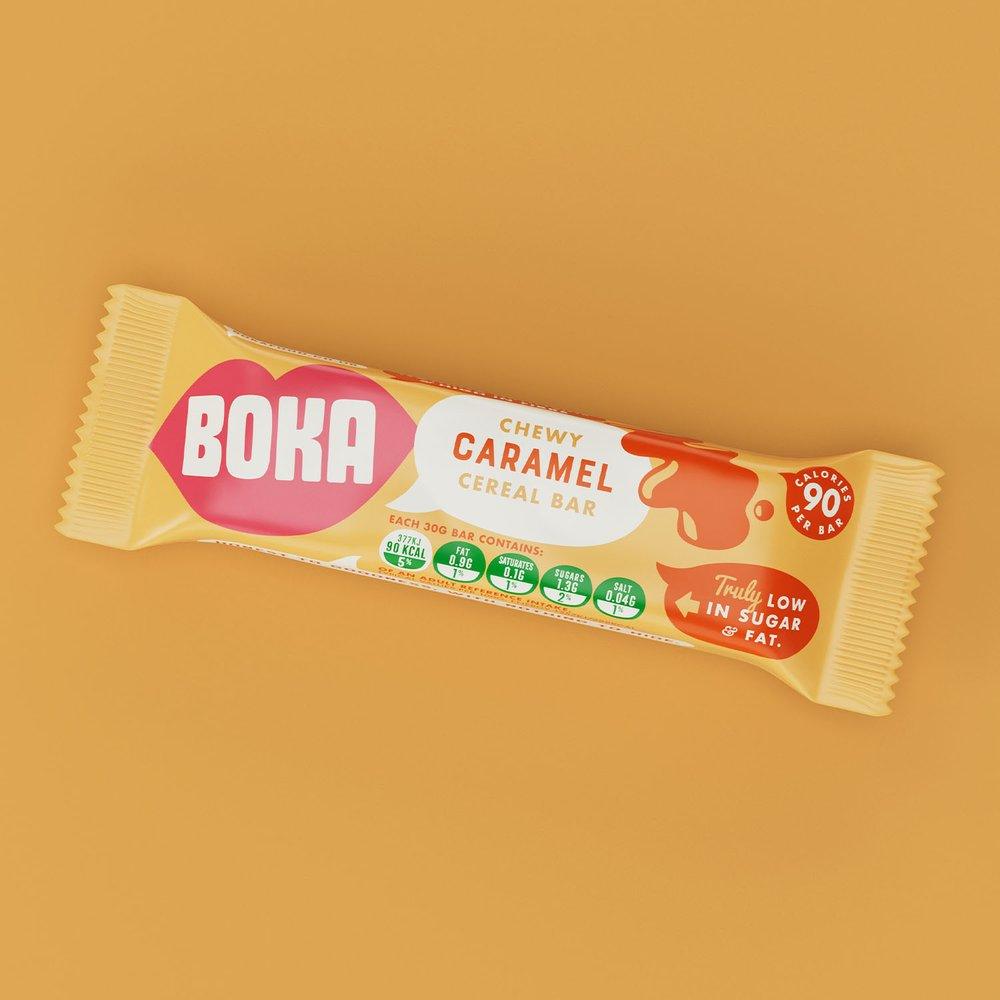 Boka Caramel Cereal Bar - 24 x 30g - Vending Superstore