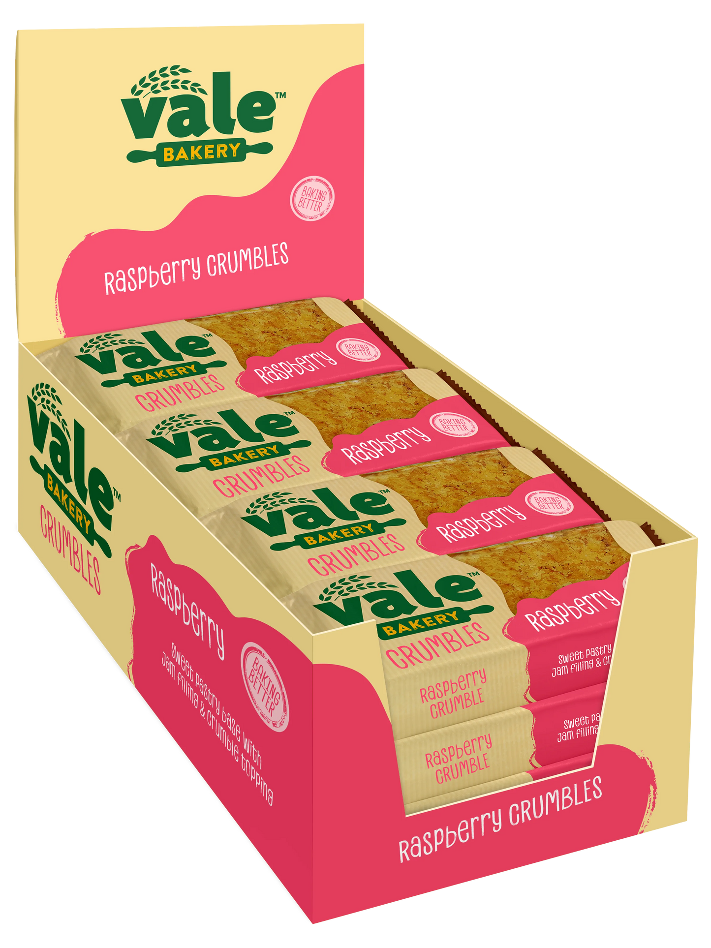 Devonvale Vale Bakery Raspberry Crumble Slice 80g (Box of 16)