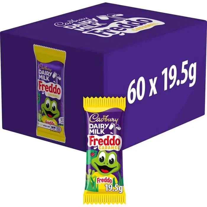 Cadbury Dairy Milk Caramel Freddo Chocolate Bars - 19.5g (Box of 60)