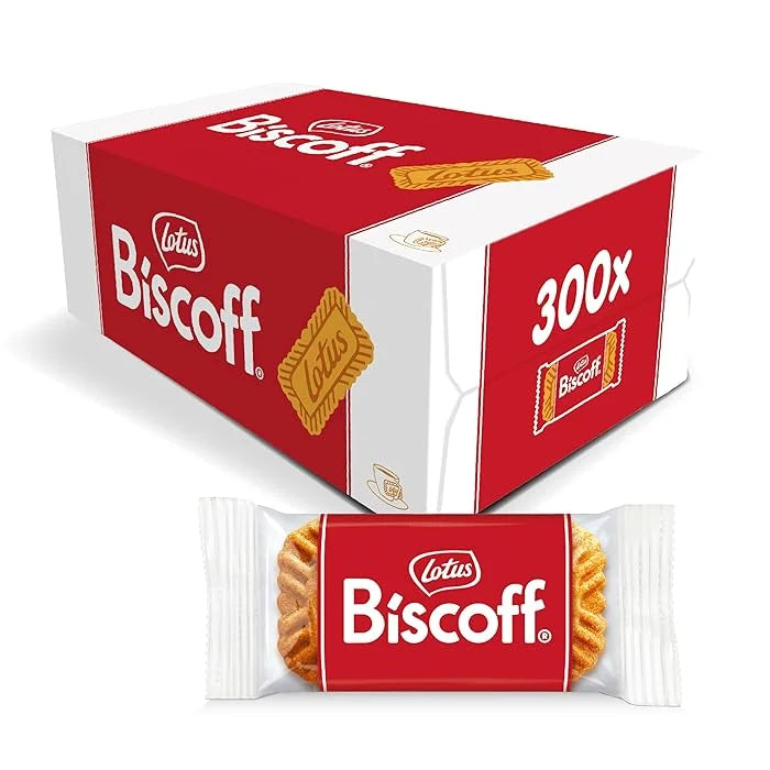 Lotus: Individually Wrapped Caramelised Speculoos Biscuit Portion Packs - 300 Packs