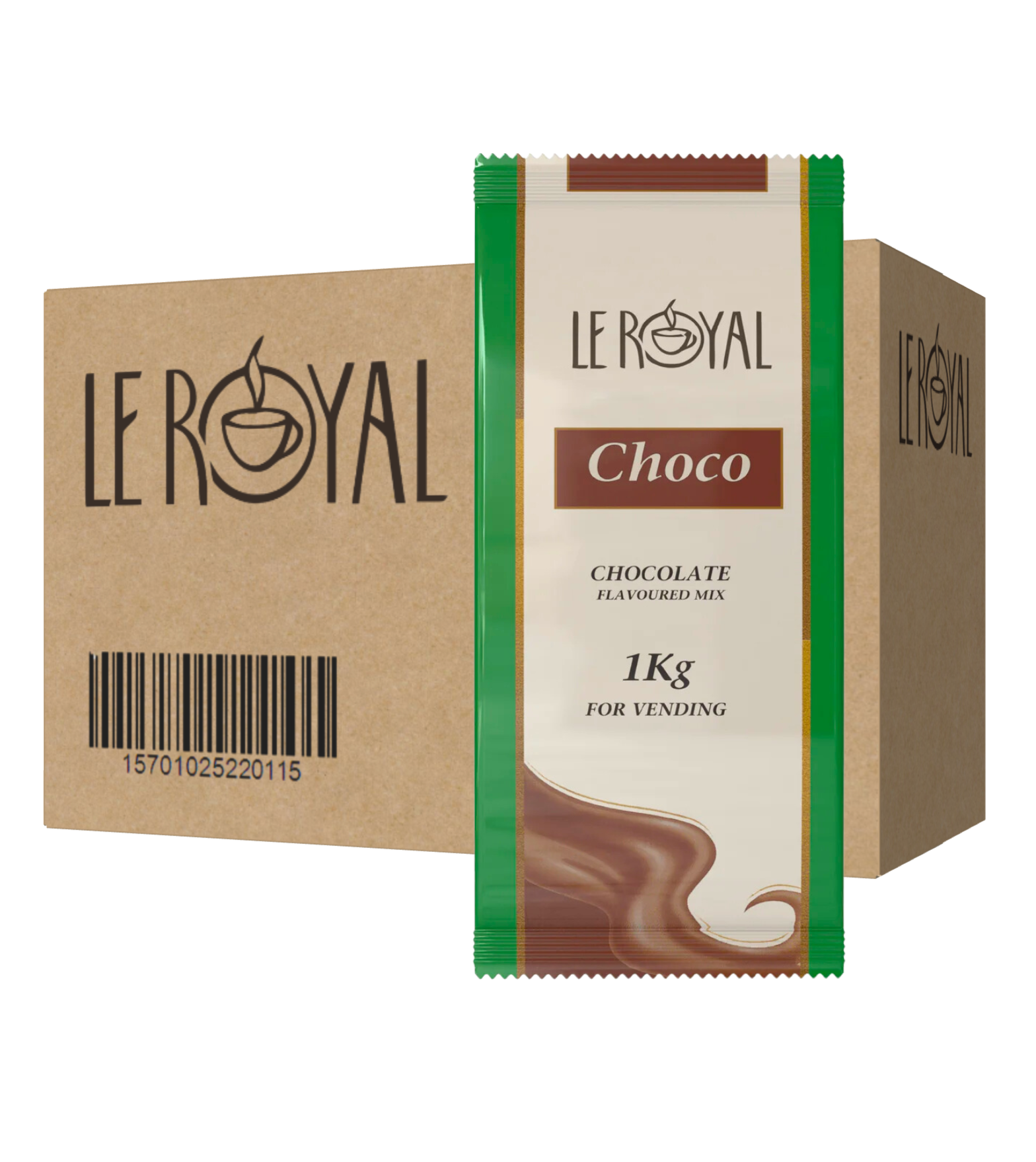 Le Royal Vending Hot Chocolate Choco Green -  10 x 1kg Bags (Full Case)