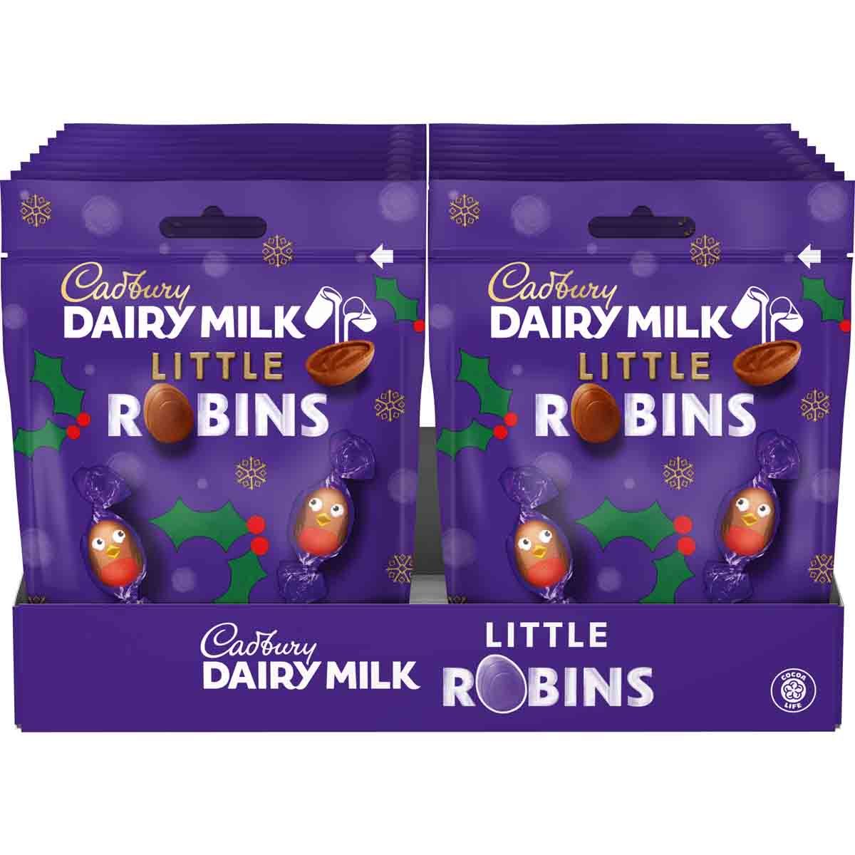 Cadburys Dairy Milk Little Robins Bag 77g (Pack of 20)