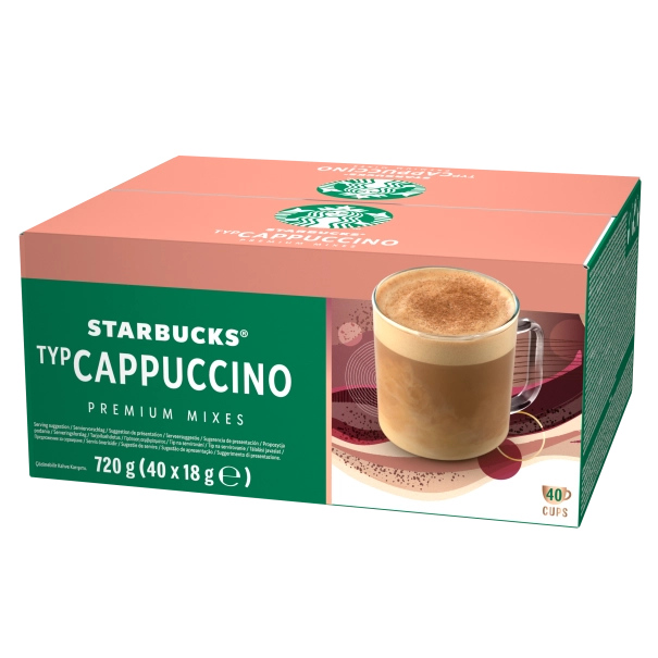 Starbucks Instant Cappuccino 18g Sachets (Pack of 40)