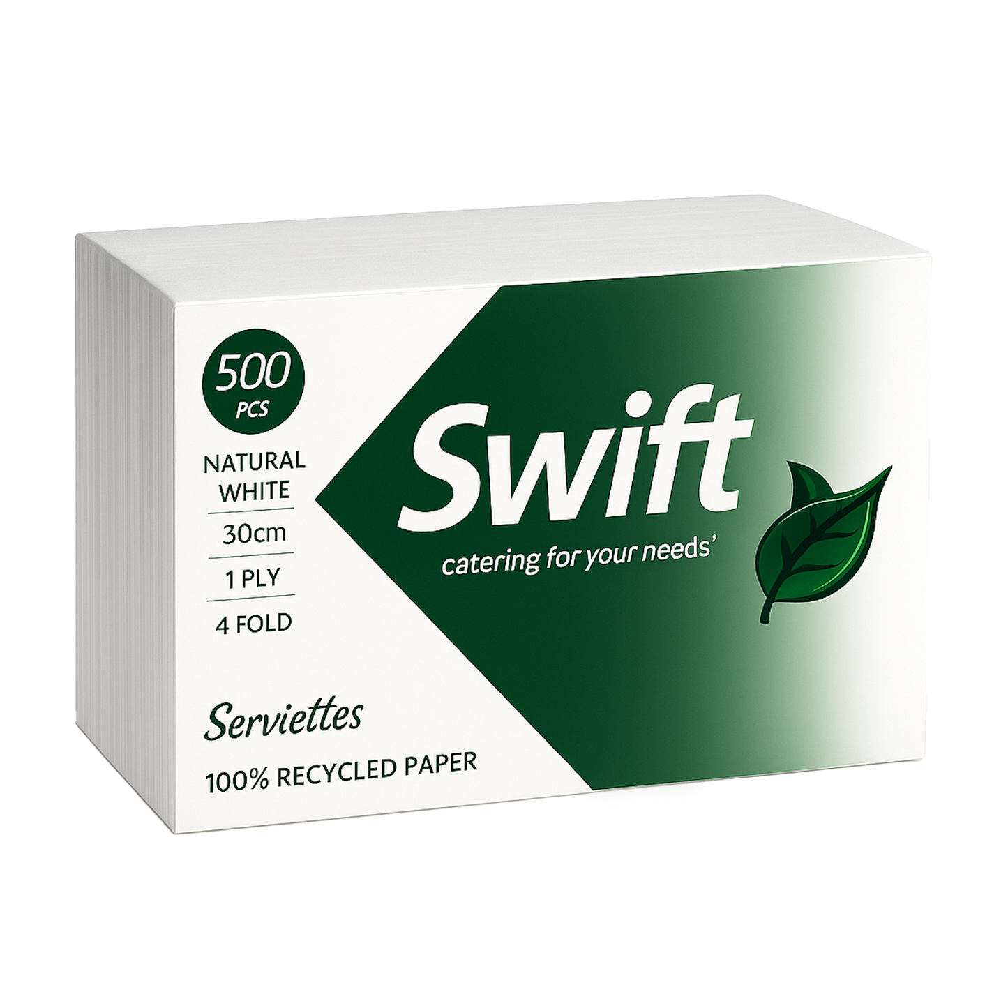 Swift Serviettes - 30cm 4 Fold - 1ply - (Pack of 500)