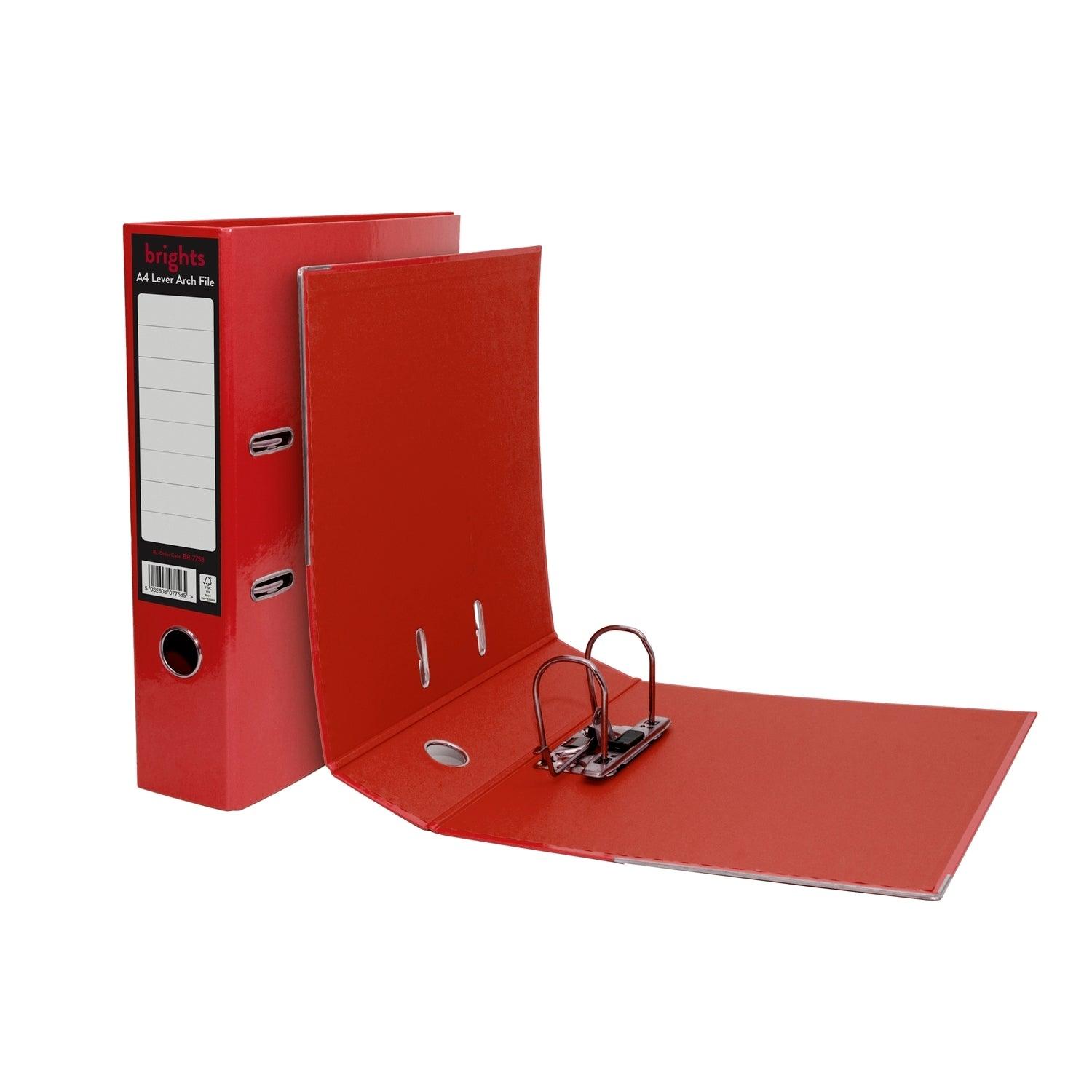 Pukka Brights: A4 Lever Arch File - Red - Vending Superstore