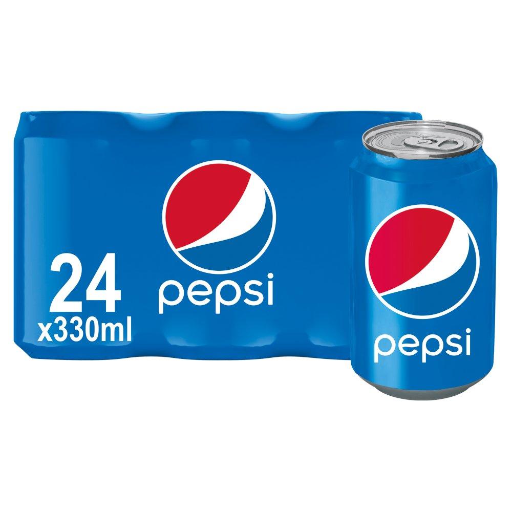 Pepsi: Soft Drink Cans - 24 x 330ml - Vending Superstore