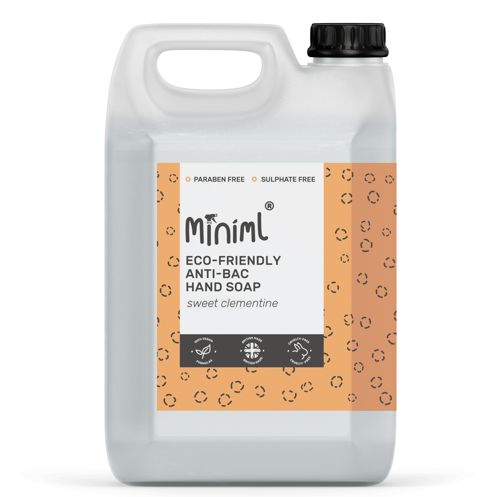 Miniml - Eco Friendly - Anti-Bac Hand Soap - Clementine - 5 Litre - Vending Superstore
