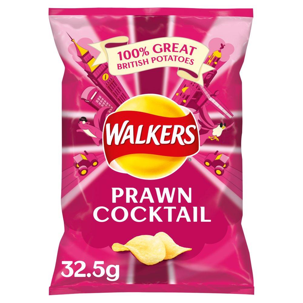 Walkers Crisps: Prawn Cocktail - 32 x 32.5g Case - Vending Superstore