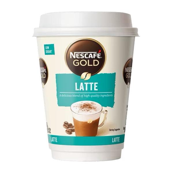 Nescafe &amp; Go - Foil Sealed Drinks: Gold Regular Latte - Sleeve Of 8 Cups - Vending Superstore