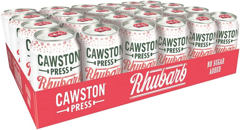 Cawston Press Rhubarb Fizzy Drink Blended With Sparkling Water and Pressed Apple Juice (330ml x 24 cans) - Vending Superstore