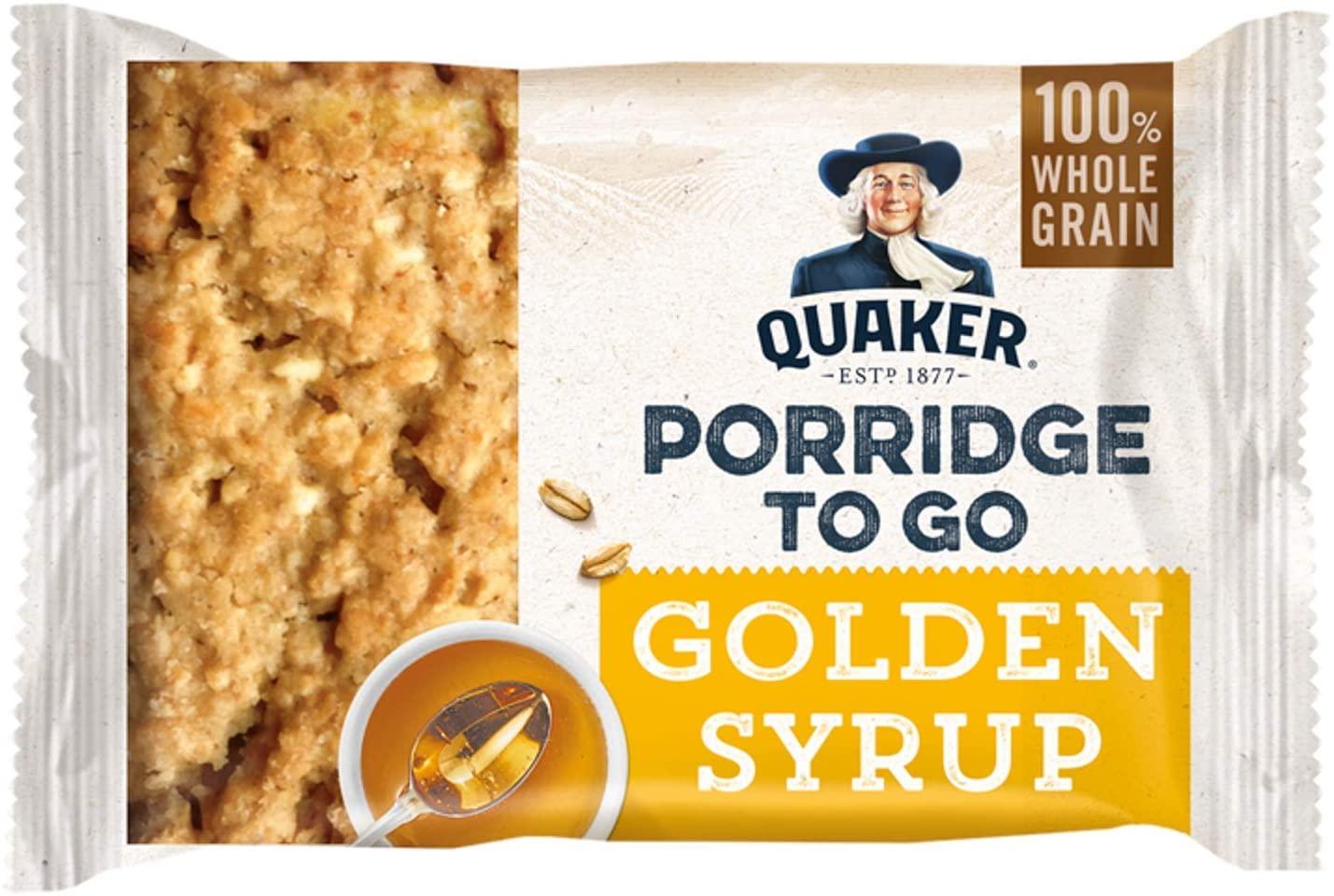 Quaker Oats Porridge To Go Golden Syrup Square 55g - Pack of 12 - Vending Superstore