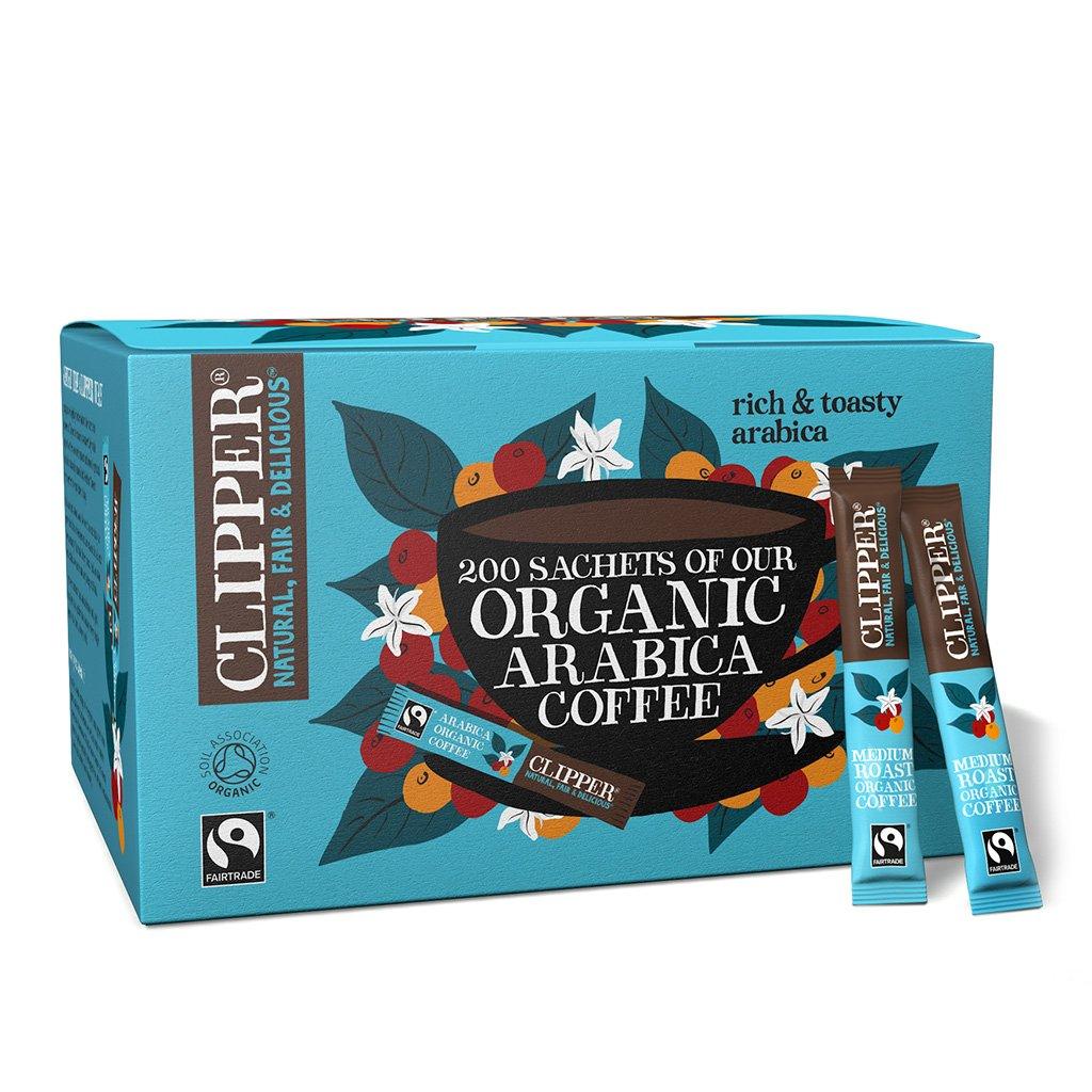 Clipper Fairtrade &amp; Organic: Individual Arabica Coffee Stick Portions - Pack Of 200 - Vending Superstore