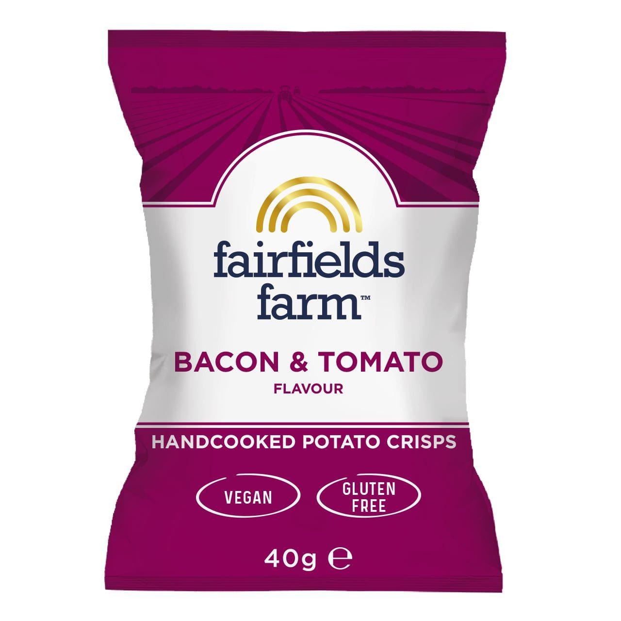 Fairfields Farm Crisps Bacon & Tomato 36x40g - Vending Superstore