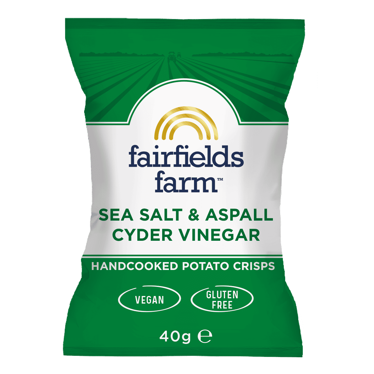Fairfields Farm Sea Salt & Aspall Cyder Vinegar Crisps 36x40g - Vending Superstore