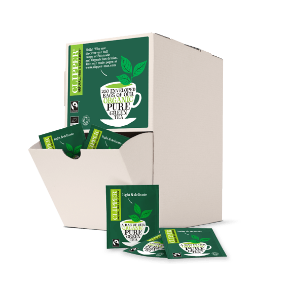 Clipper Tea: Fairtrade Organic Green Tea Envelope Tea Bags - 250 Bags - Vending Superstore