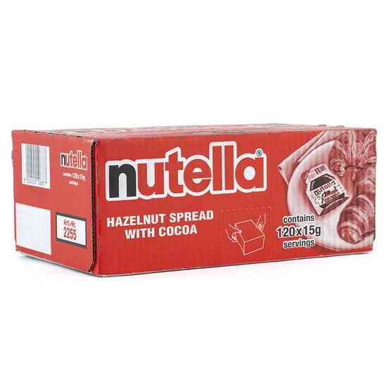 Nutella Chocolate Spread Individual Portions - Pack of 120, 15g each - Vending Superstore