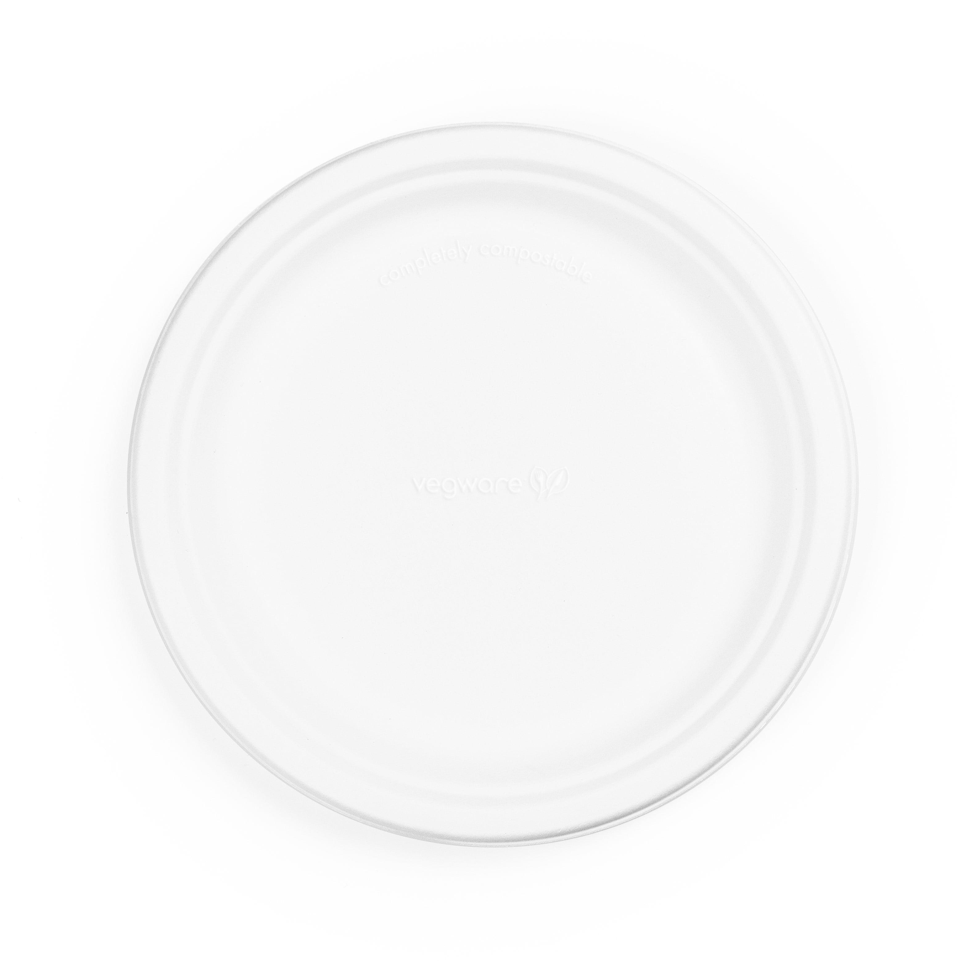 9" Bagasse Biodegradable Strong Paper Plate Round (125 Pack) - Vending Superstore