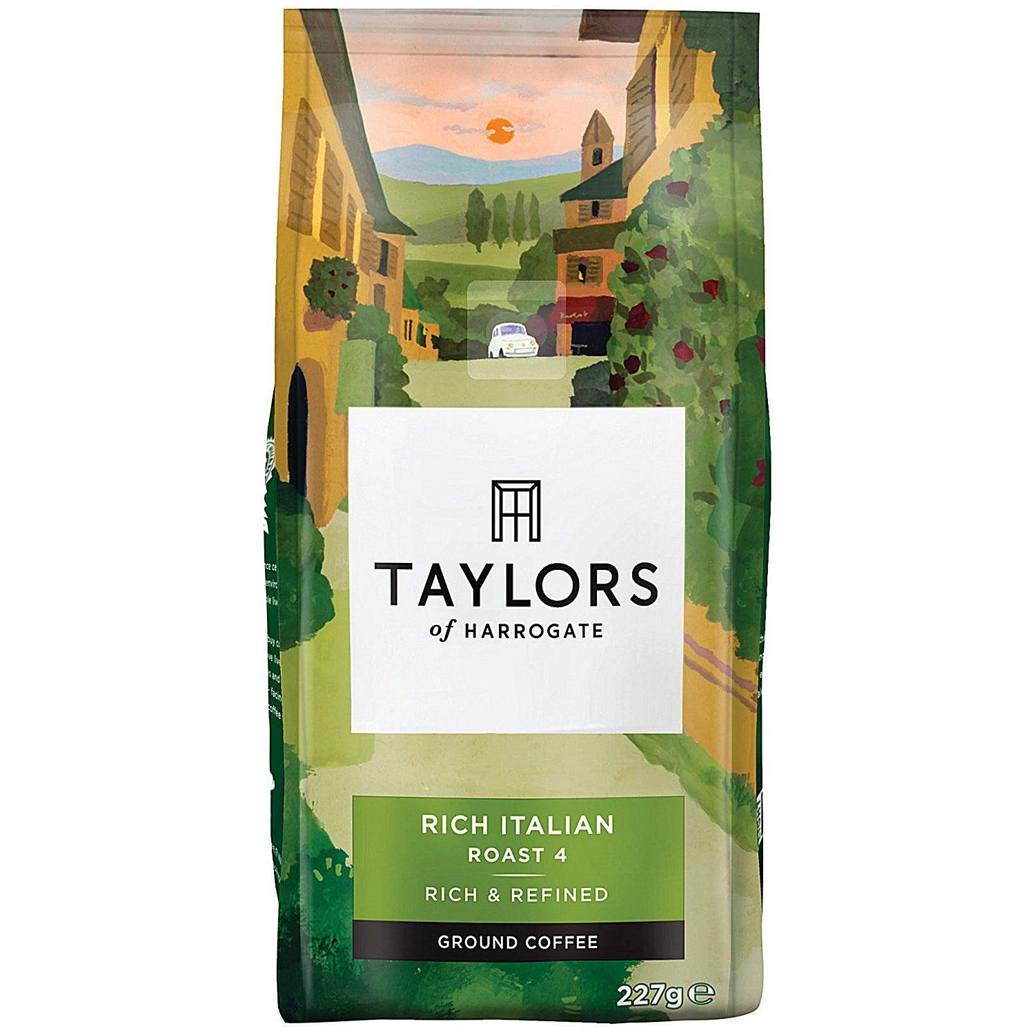 Taylors of Harrogate Rich Italian Ground Coffee - 227g - Vending Superstore