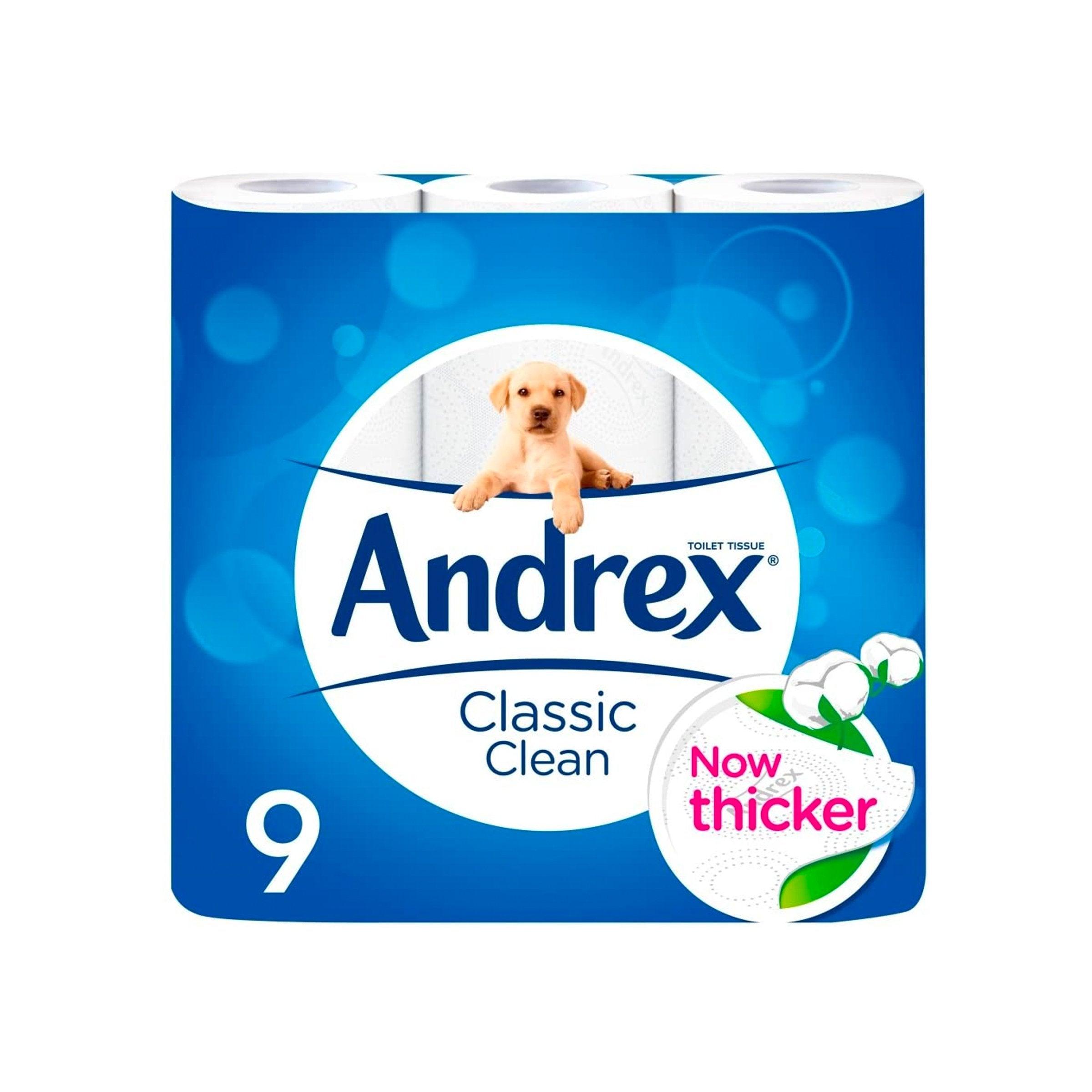 Andrex Classic Clean Toilet Tissue 9 Rolls - Vending Superstore