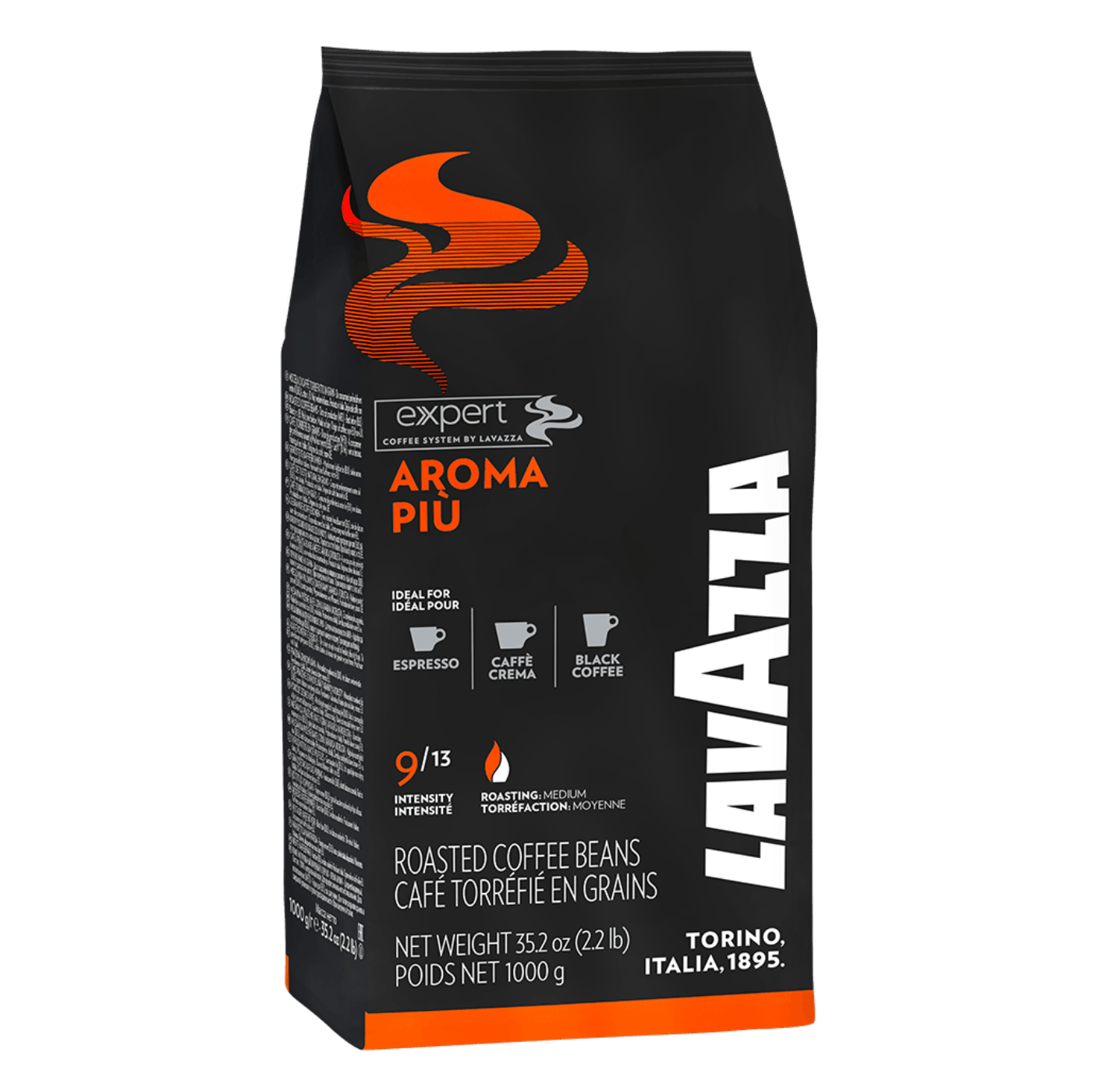 Lavazza Expert Aroma Piu Coffee Beans (1kg Bags or Full Case) - Vending Superstore