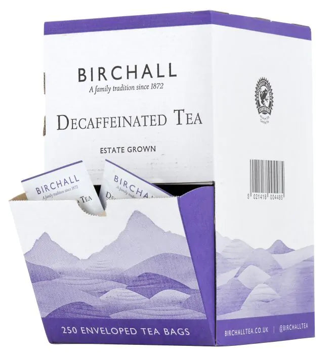 Birchall Tea - Decaffeinated Tea 250 Individually Wrapped Envelope Tea Bags (Rainforest Alliance) - Vending Superstore