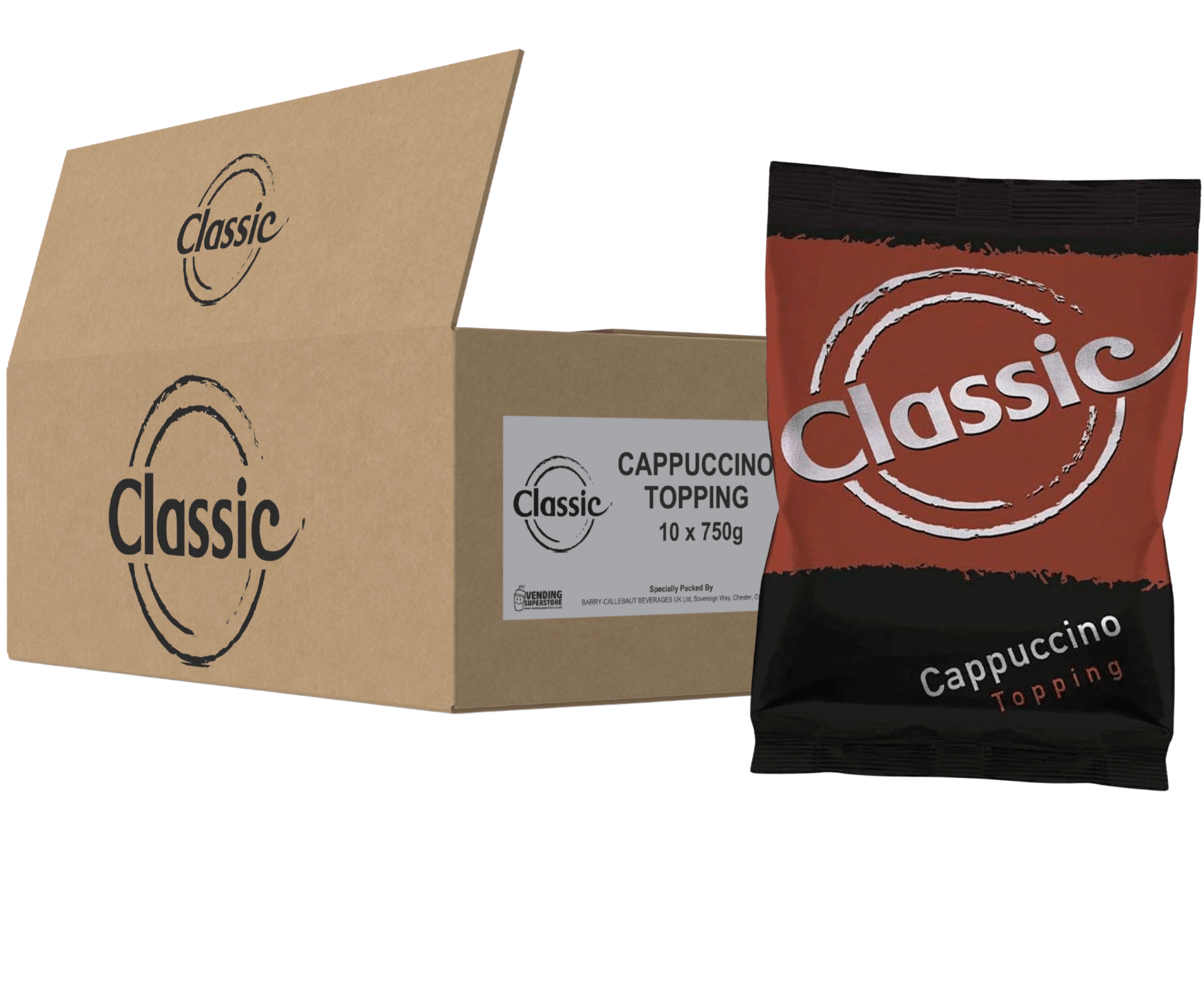 Classic Cappuccino Topping - 10 x 750g Bags (Full Case) - Vending Superstore