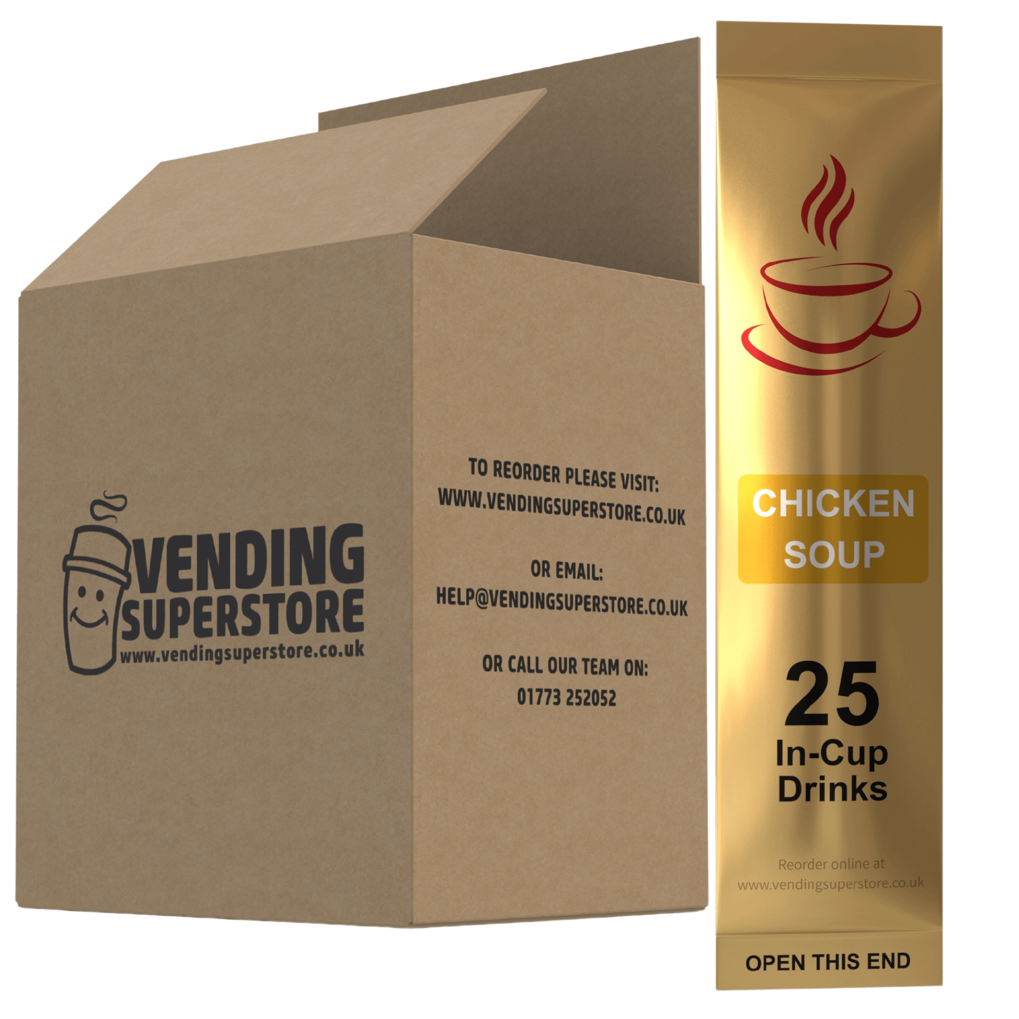 Incup Vending Drinks - Chicken Soup - Half Case (6 x 25) - Vending Superstore
