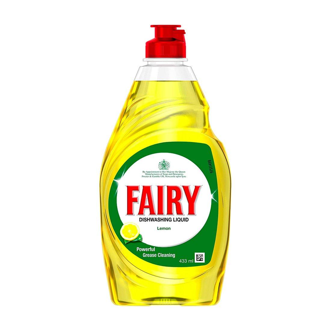 Fairy Lemon Washing Up Liquid - 383ml Bottle - Vending Superstore