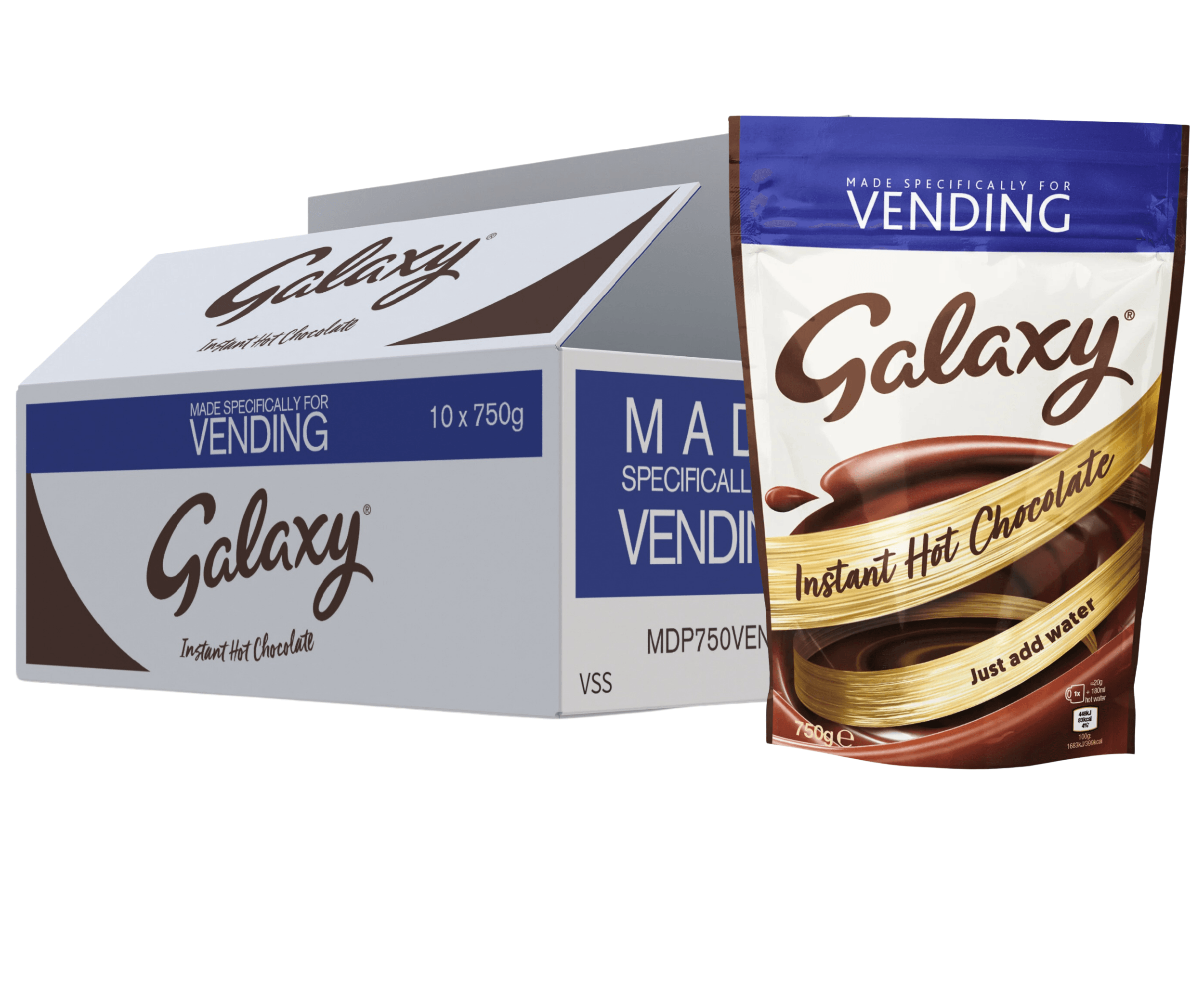 Galaxy Vending Machine Hot Chocolate - 10 x 750g Bags (Full Case) - Vending Superstore