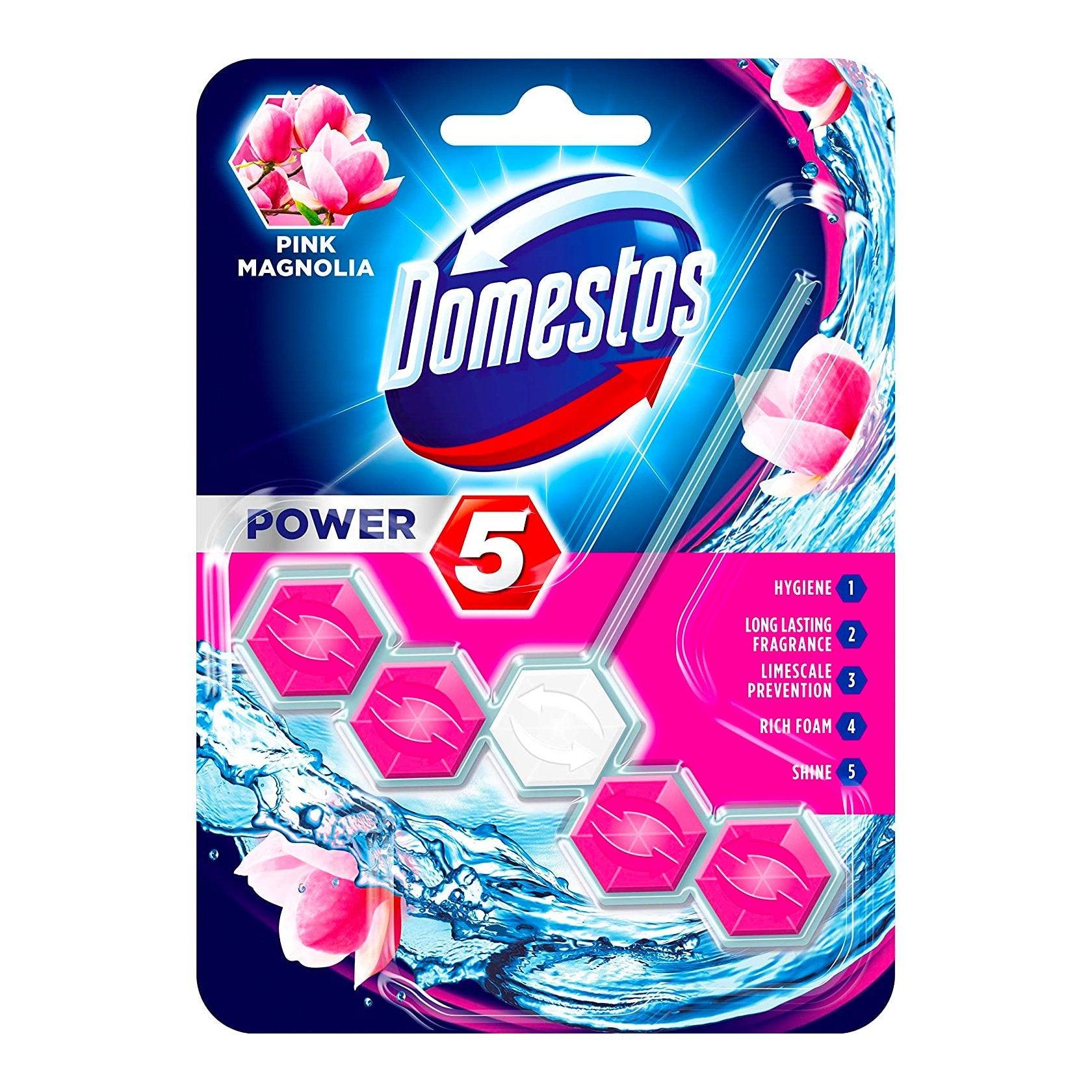 Domestos Rim Block - Power 5 - Pink Magnolia - Vending Superstore