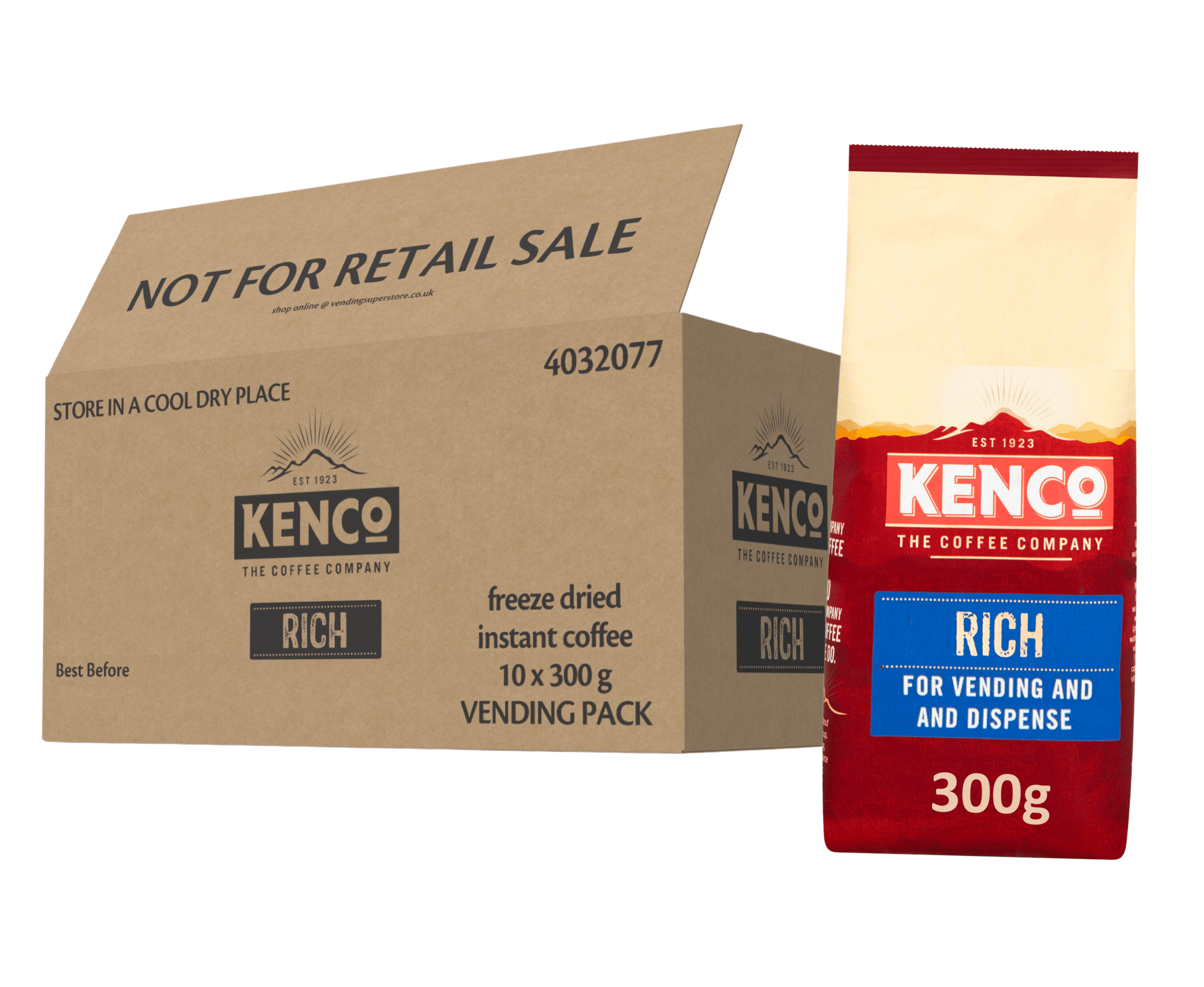 Kenco Rich Roast Vending Coffee - 10 x 300g Bags (Full Case) - Vending Superstore