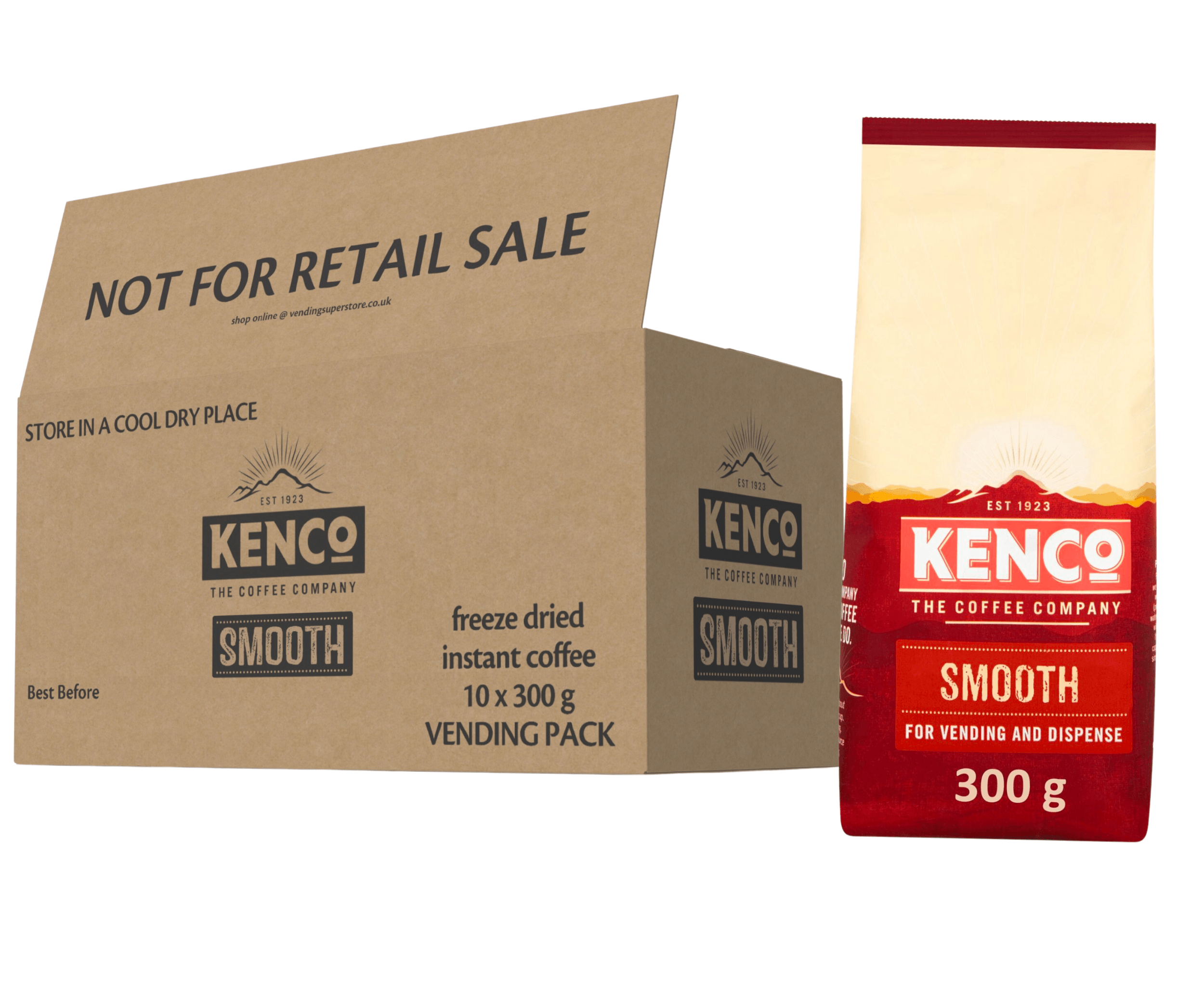 Kenco Smooth Roast Vending Coffee - 10 x 300g Bags (Full Case) - Vending Superstore