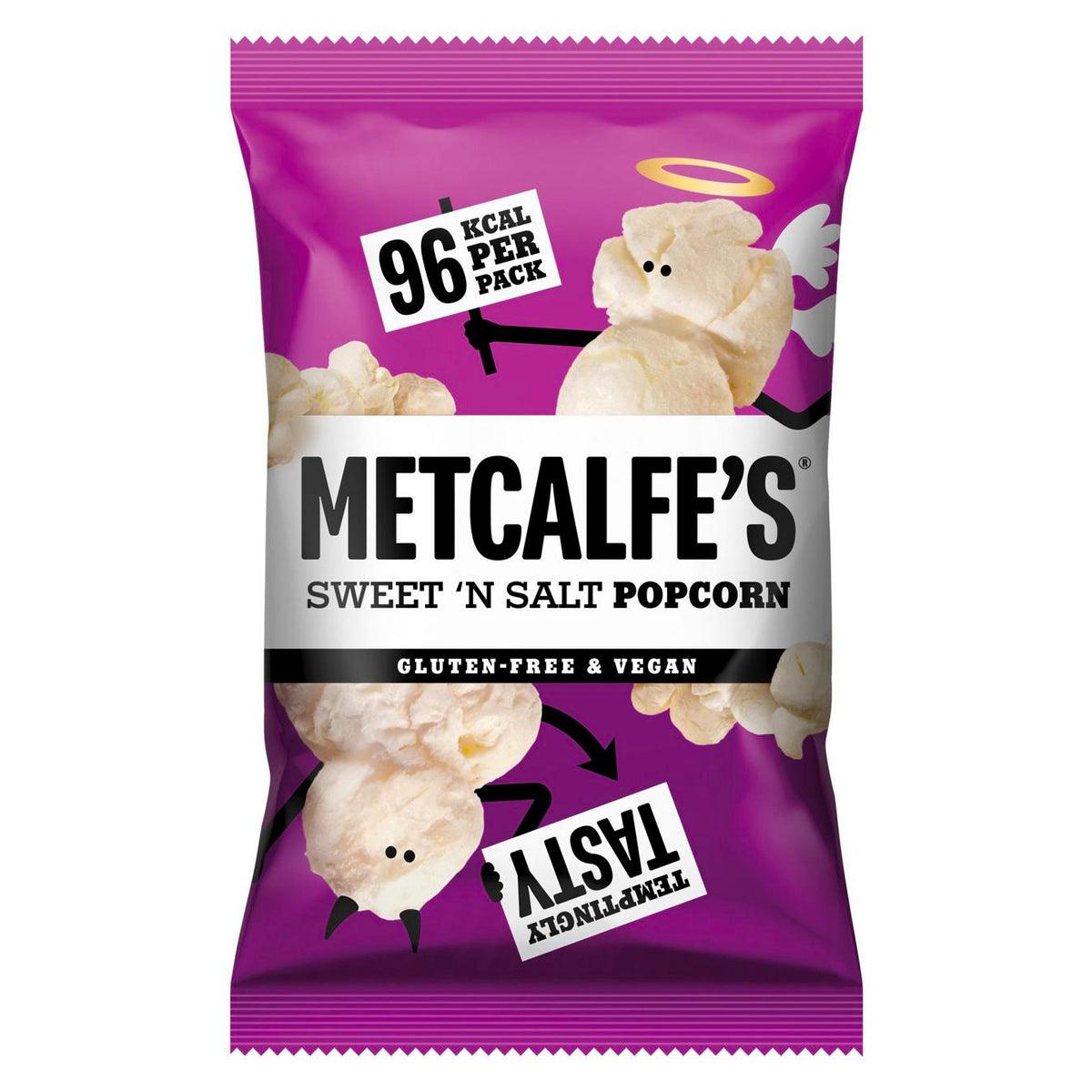 Metcalfe's Skinny Popcorn Sweet 'n Salt 25g - 24 Bags - Vending Superstore